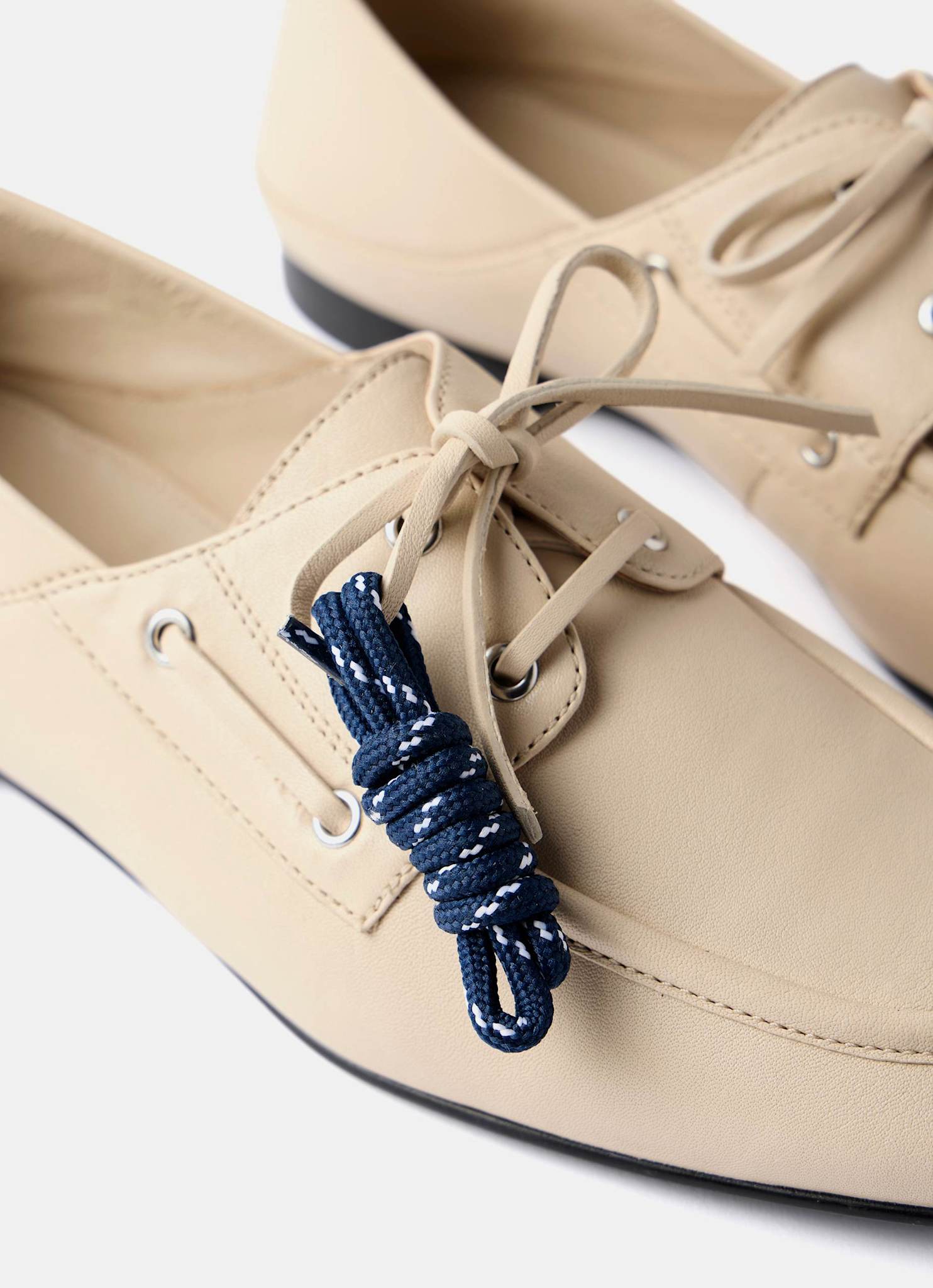 11826-hallie-cream-leather-deck-shoes-6.jpg Hallie Cream Leather Deck Shoes