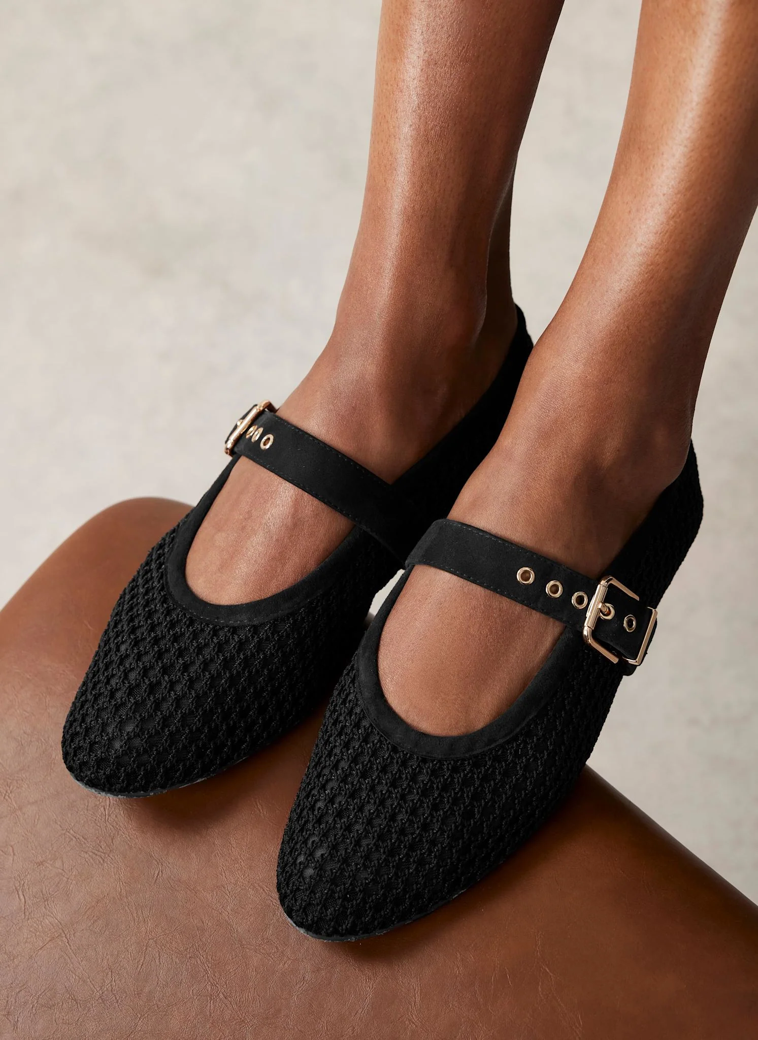 11847-trixie-black-mesh-ballet-flat-pumps-3.webp Trixie Black Mesh Ballet Flat Pumps