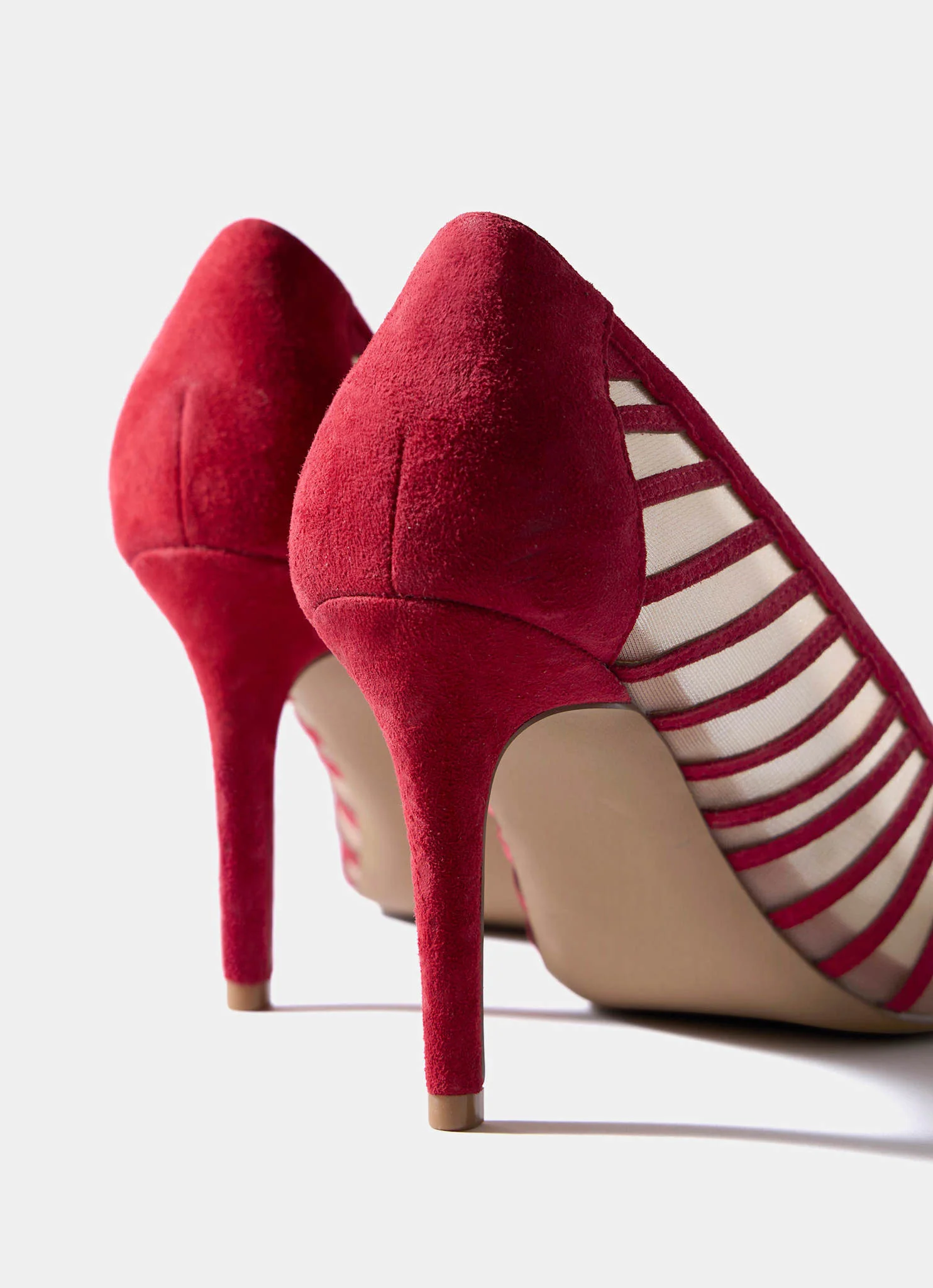 Kya Red Caged Court Shoe