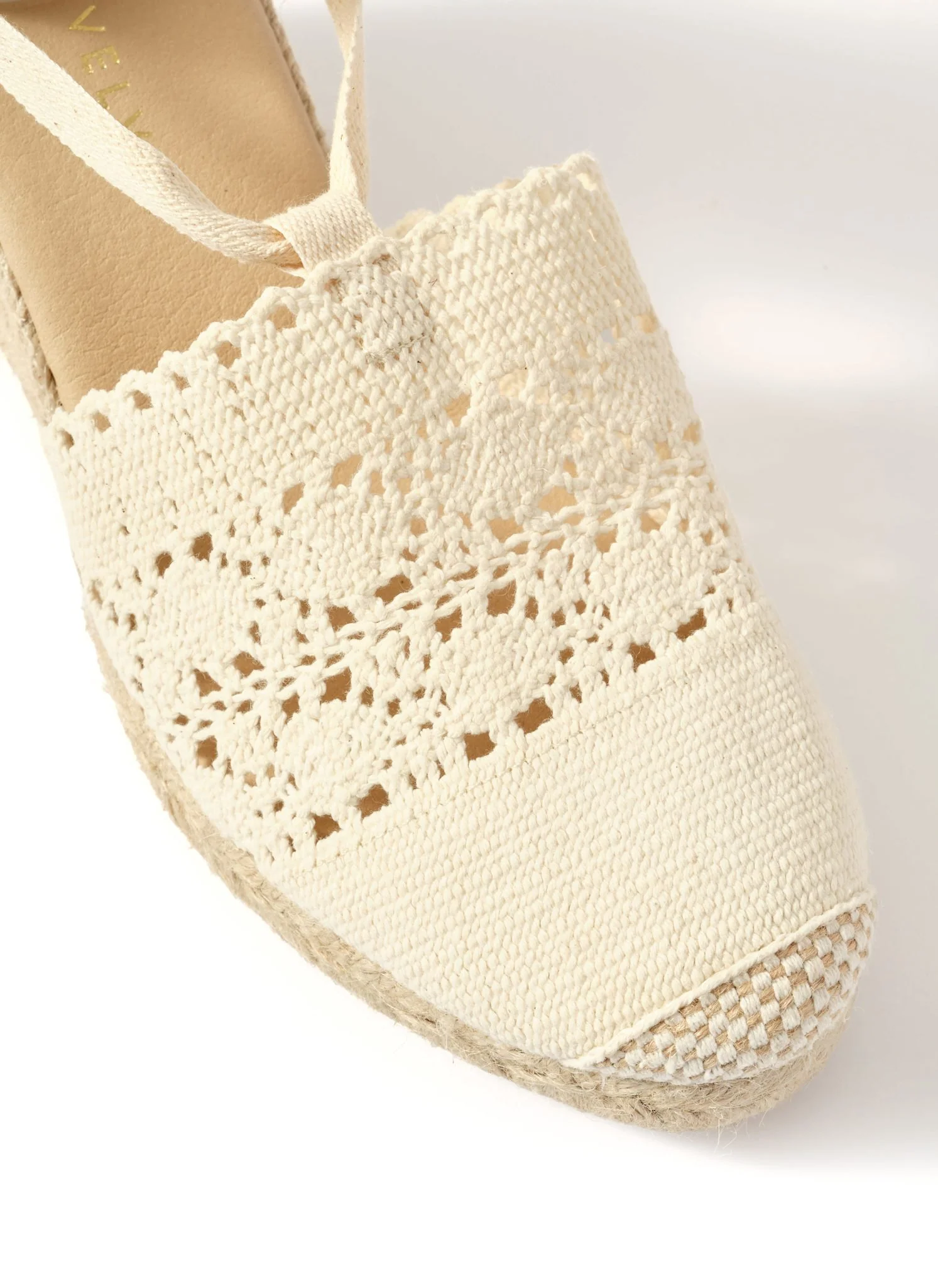 Laura Cream Espadrille Wedge Sandals