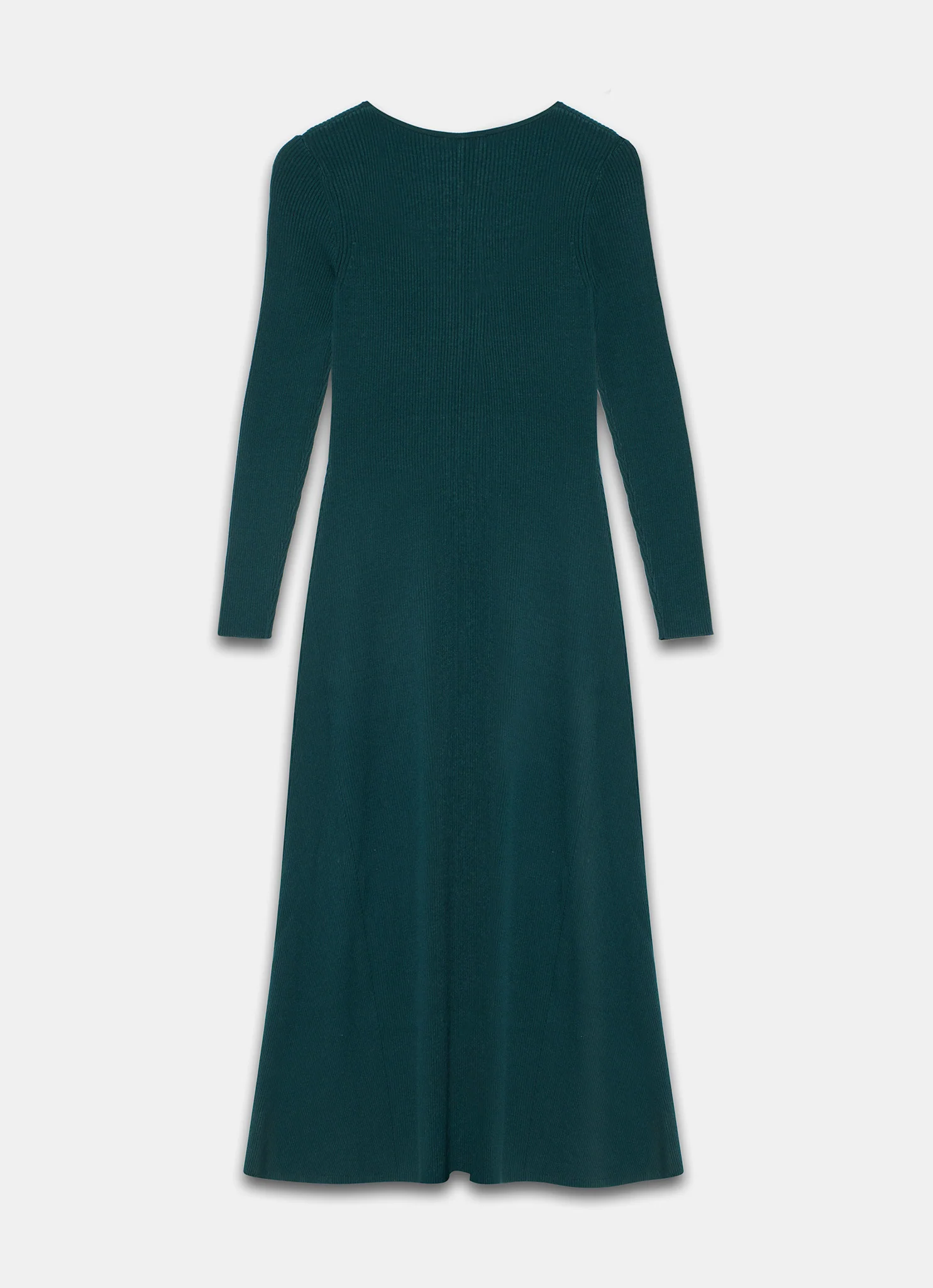 Teal Knit Zip Detail Maxi Dress