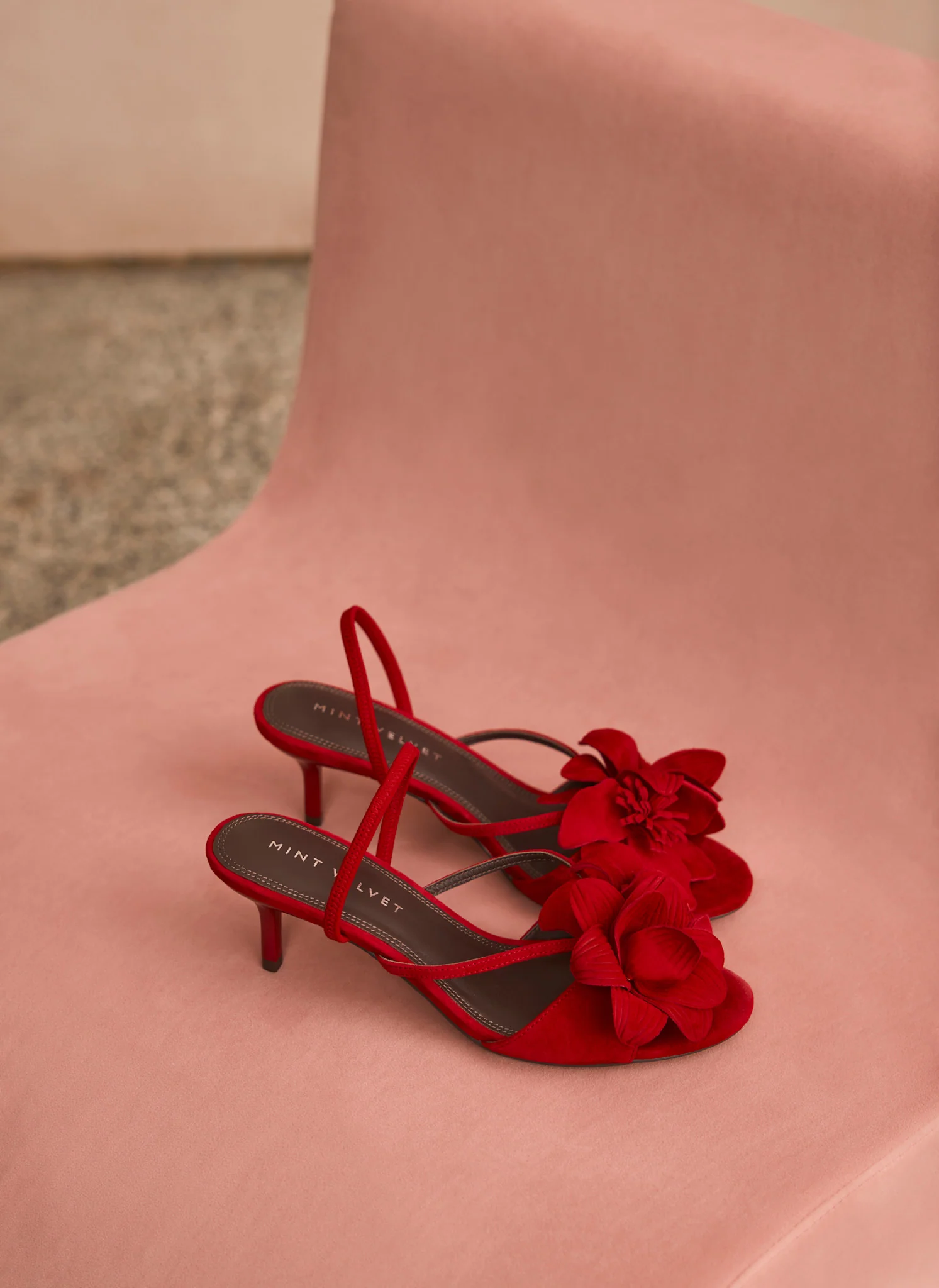 12092-bri-red-suede-flower-detail-heels-1.webp Bri Red Suede Flower Detail Heels