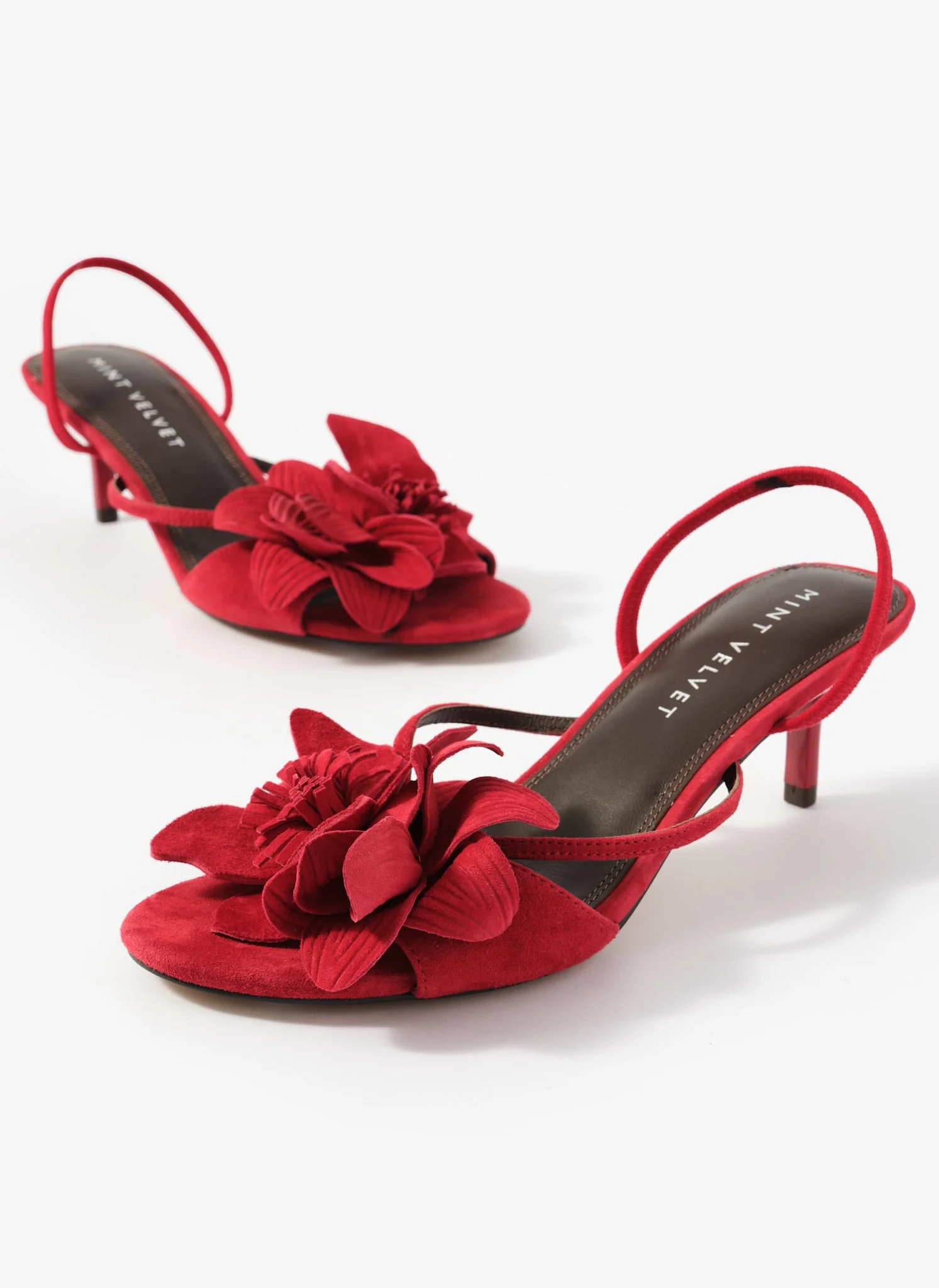 12092-bri-red-suede-flower-detail-heels-5.webp Bri Red Suede Flower Detail Heels