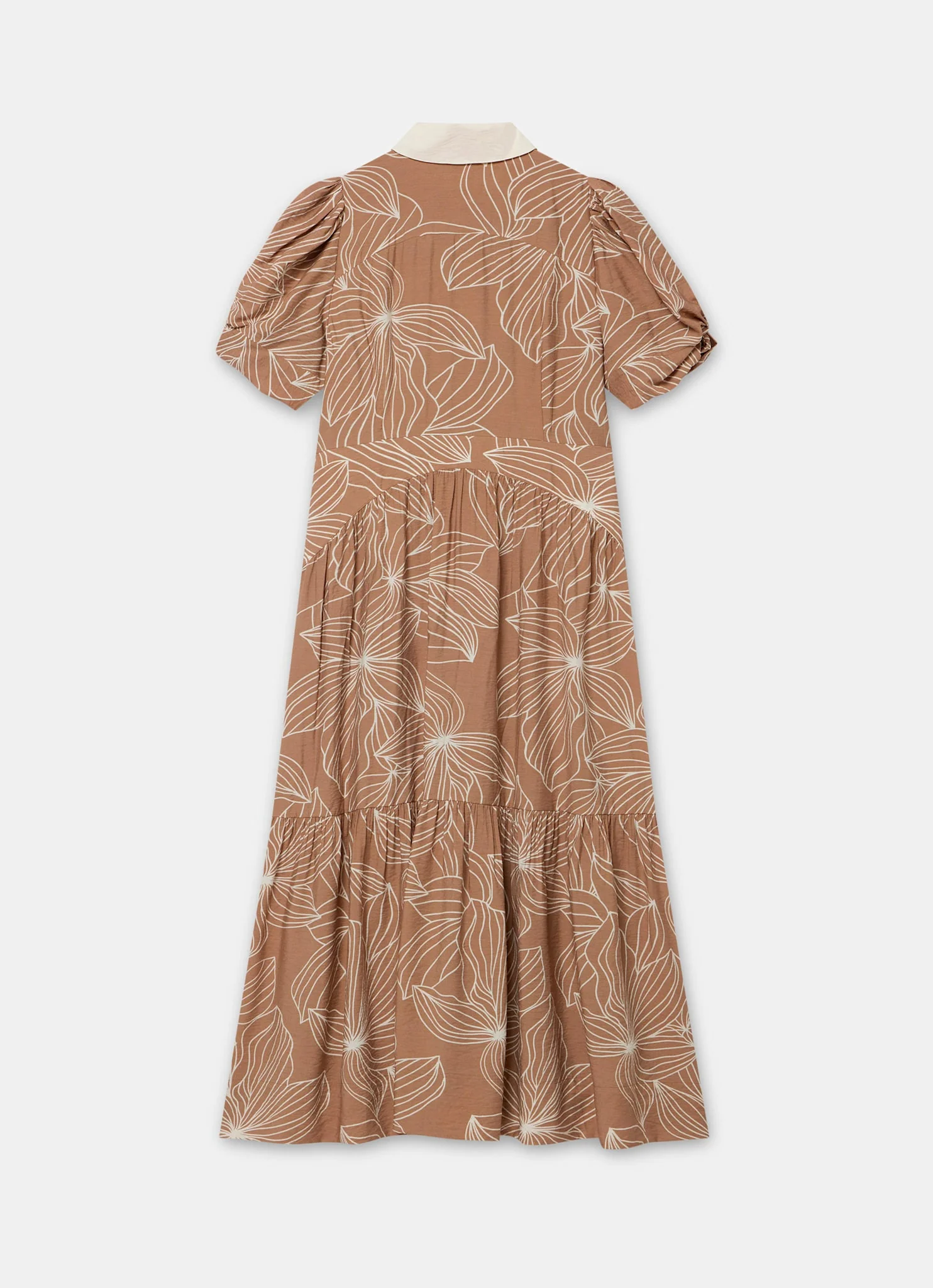 12099-brown-floral-print-maxi-shirt-dress-8.webp Brown Floral Print Maxi Shirt Dress