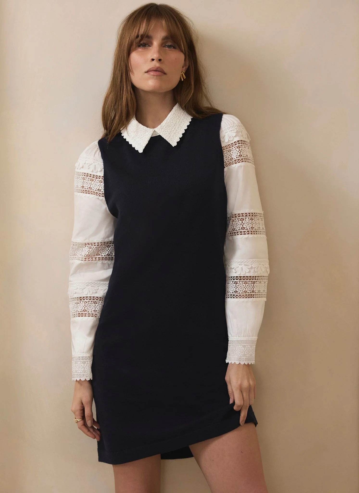 12113-navy-woven-sleeve-mini-dress-4.webp Navy Woven Sleeve Mini Dress