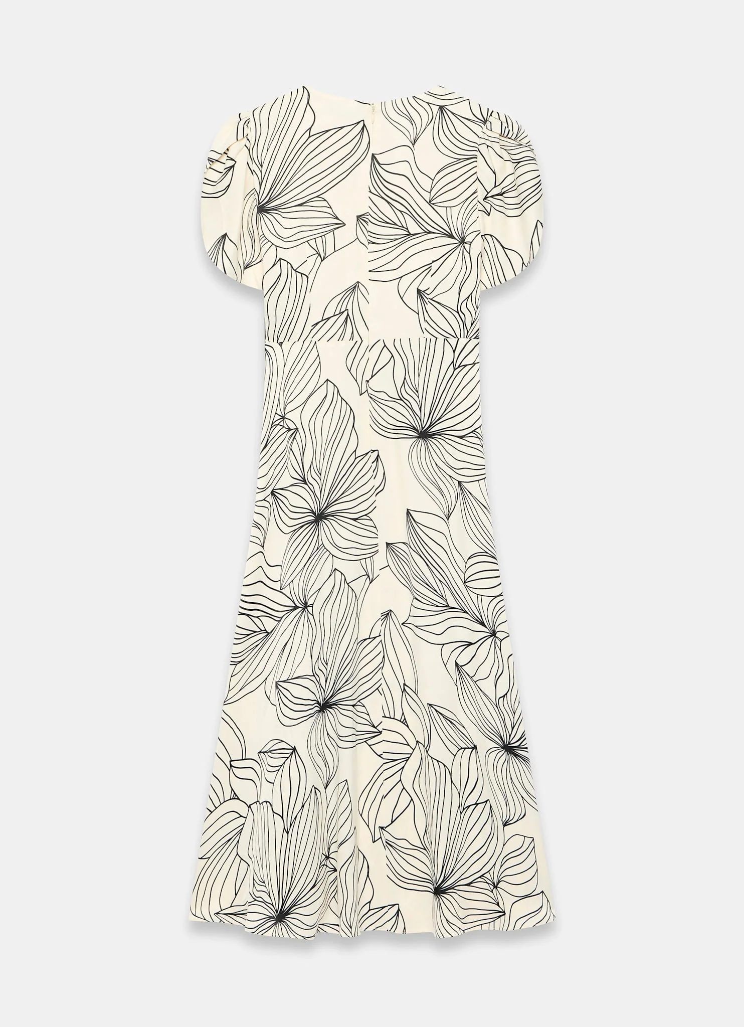 12138-cream-floral-print-satin-midi-dress-8.webp Cream Floral Print Satin Midi Dress