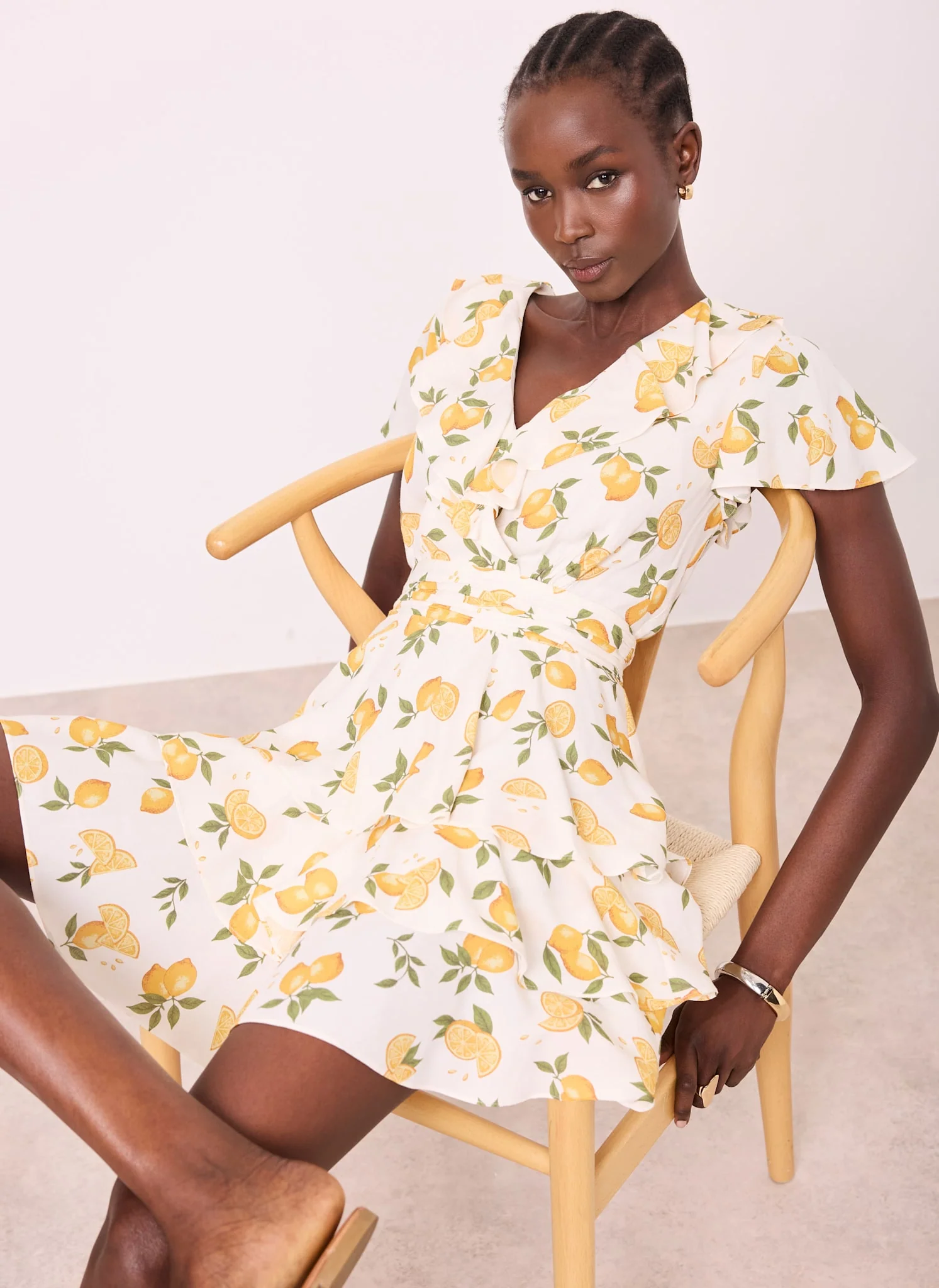 1220-yellow-lemon-print-mini-dress-2.webp Yellow Lemon Print Mini Dress