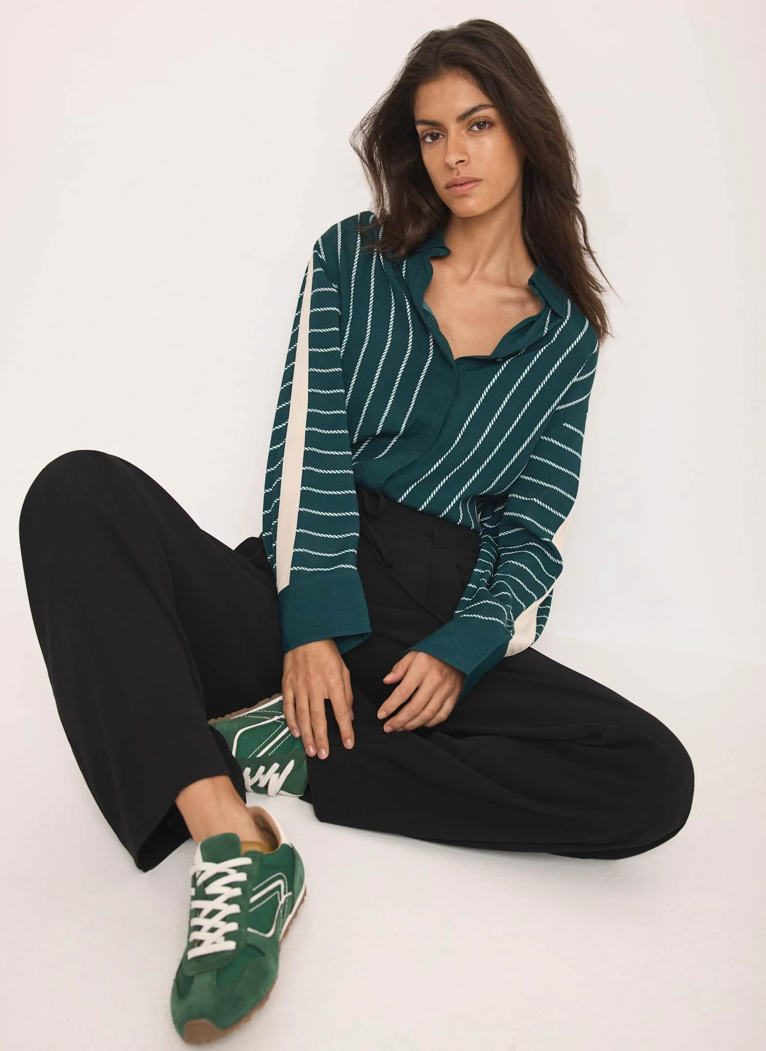 12248-teal-graphic-print-striped-shirt-2.webp Teal Graphic Print Striped Shirt