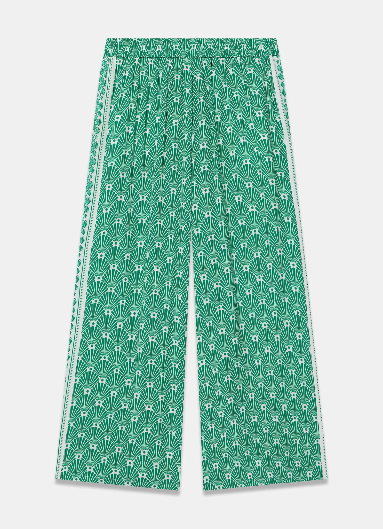 1252-green-shell-print-wide-leg-trousers-8.webp Green Shell Print Wide Leg Trousers