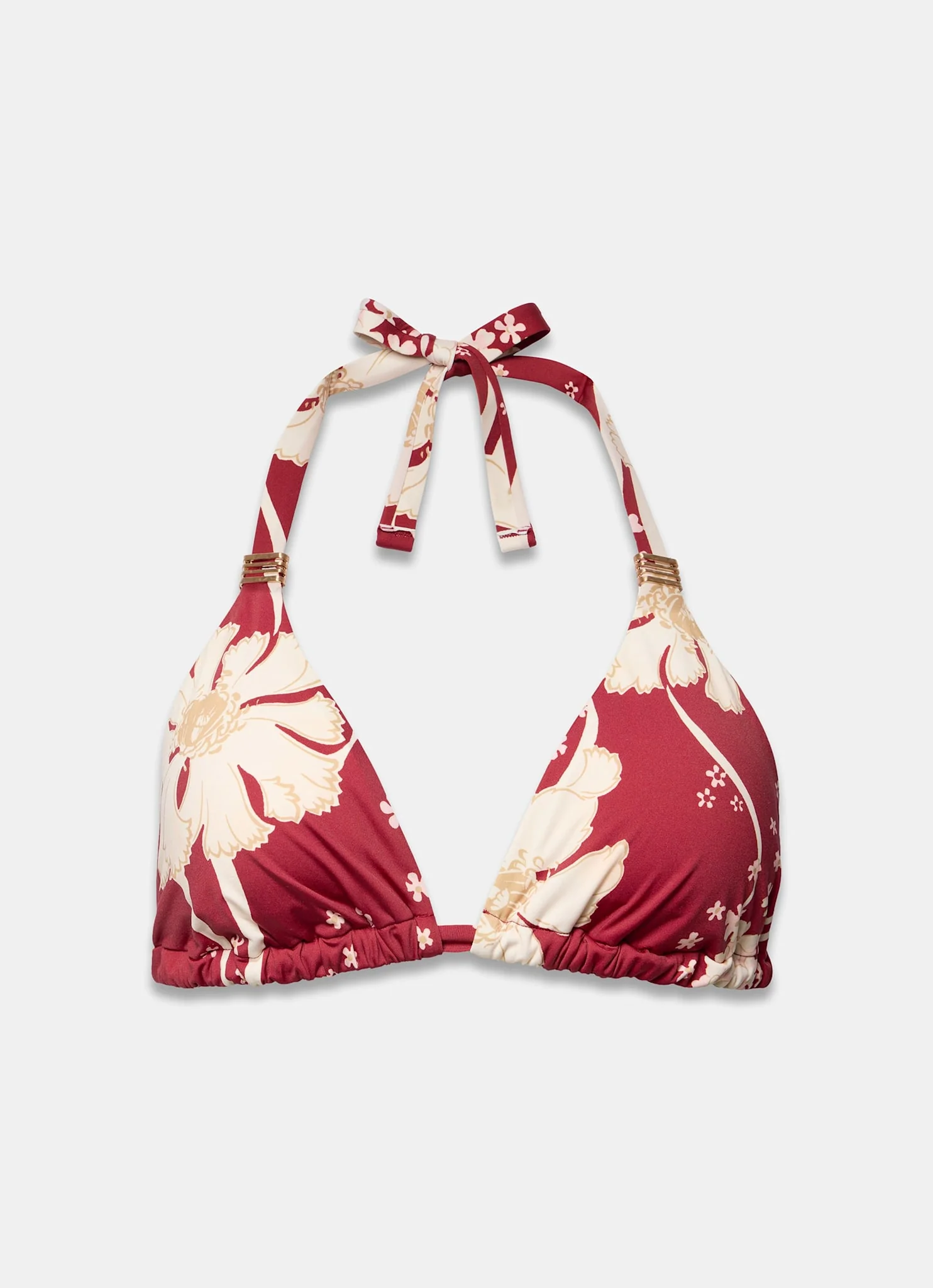 12667-red-floral-print-triangle-bikini-top-5.webp Red Floral Print Triangle Bikini Top