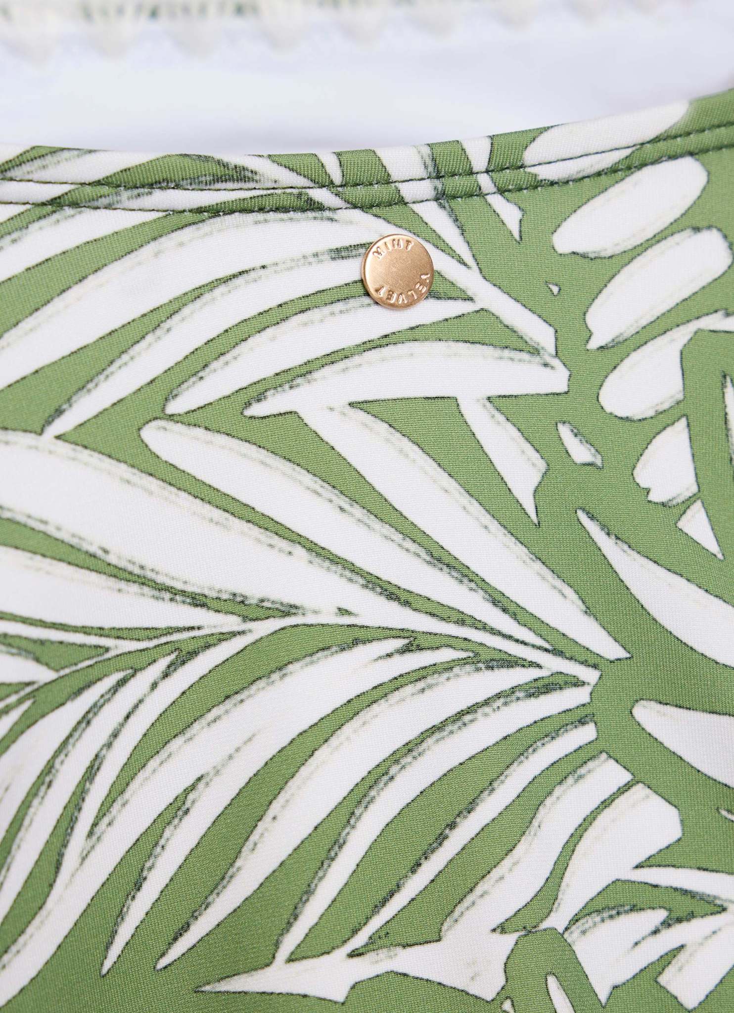 Green Palm Print Swimsuit