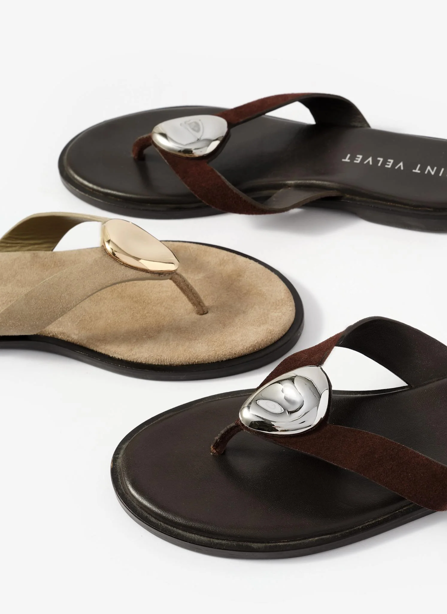 12850-nova-khaki-suede-flip-flop-sandals-6.webp Nova Khaki Suede Flip Flop Sandals