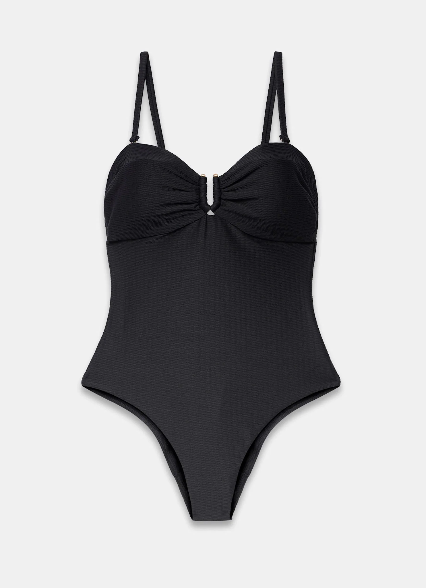 Black Bandeau Detail Swimsuit