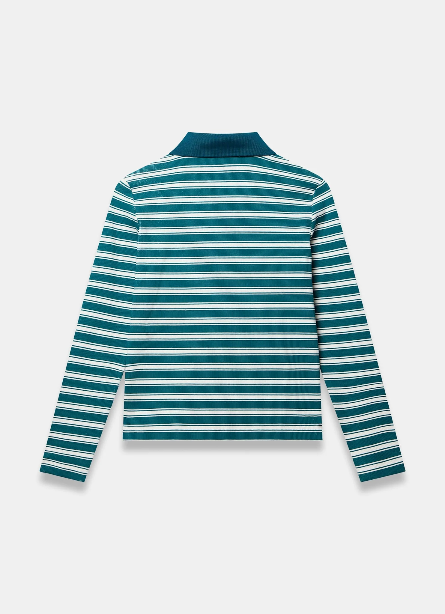 13081-teal-cotton-blend-striped-polo-shirt-7.webp Teal Cotton Blend Striped Polo Shirt