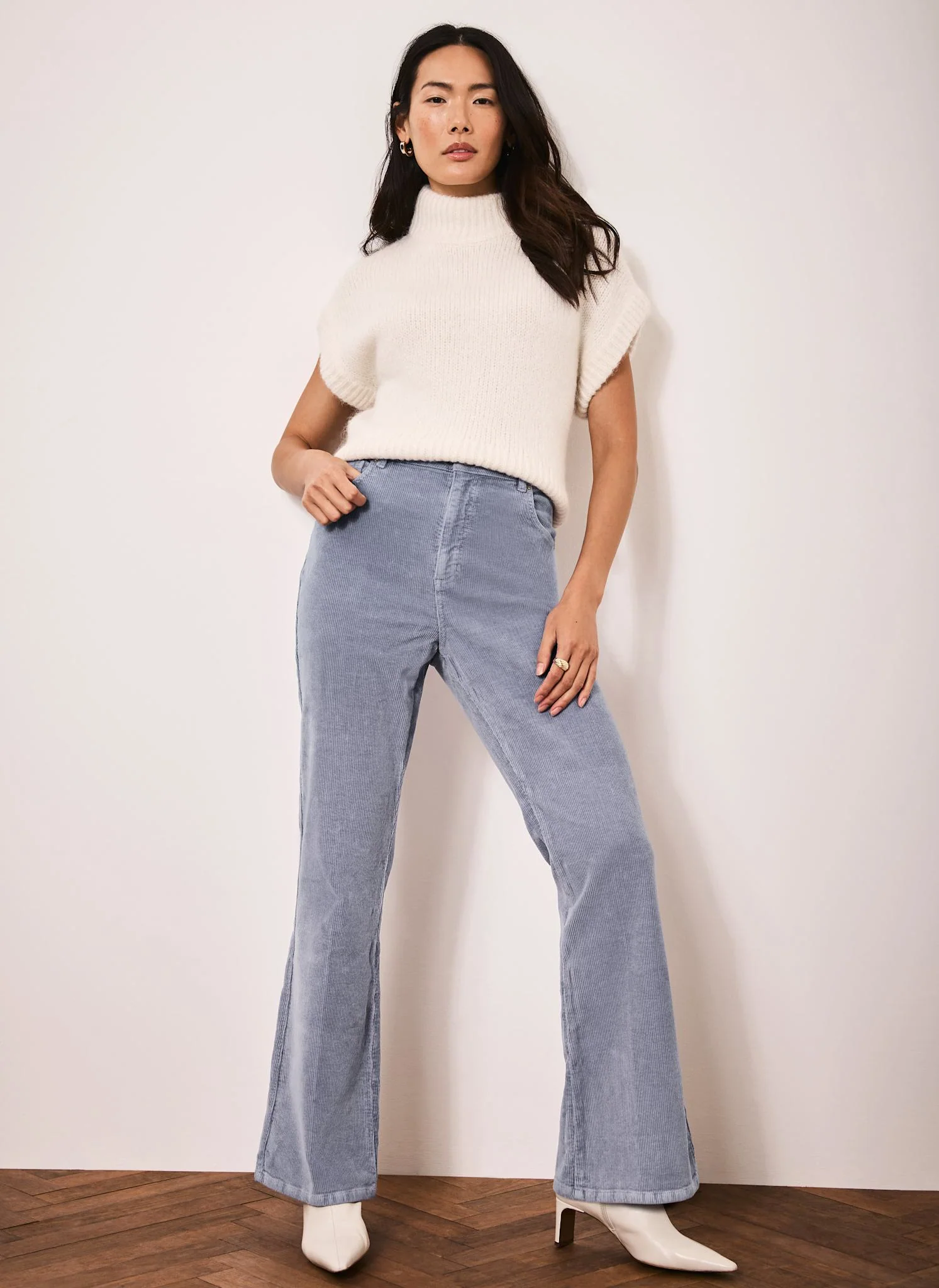 13133-blue-corduroy-flared-trousers-1.webp Blue Corduroy Flared Trousers
