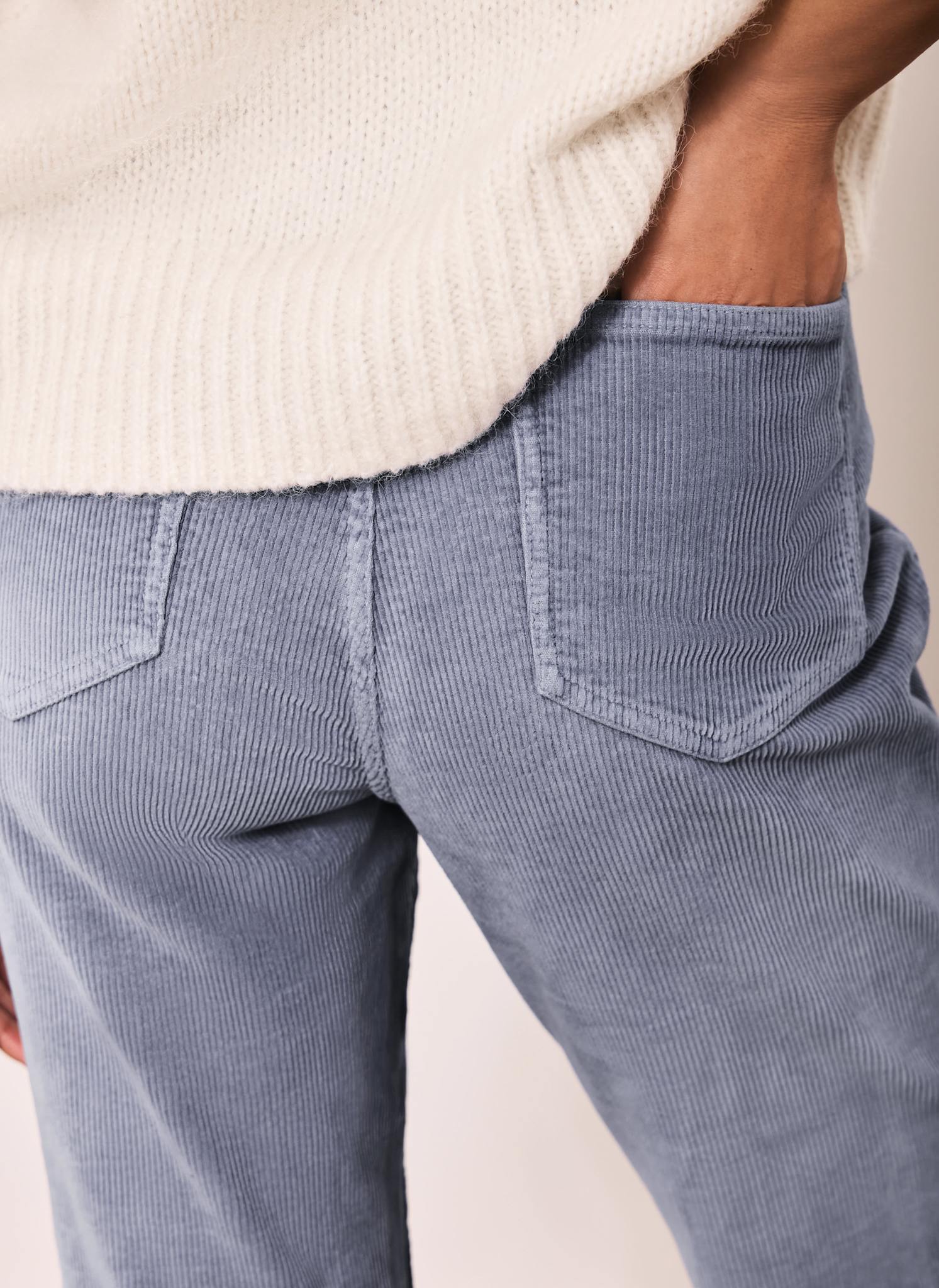 13133-blue-corduroy-flared-trousers-4.jpg Blue Corduroy Flared Trousers