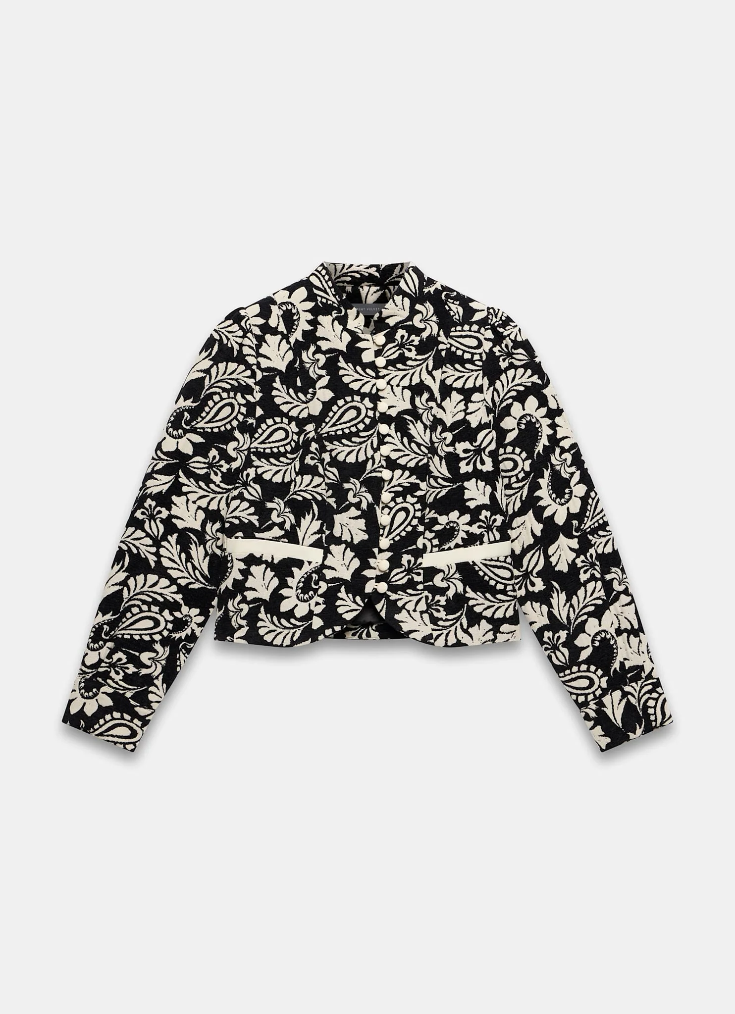 13171-black-jacquard-floral-cropped-jacket-7.webp Black Jacquard Floral Cropped Jacket