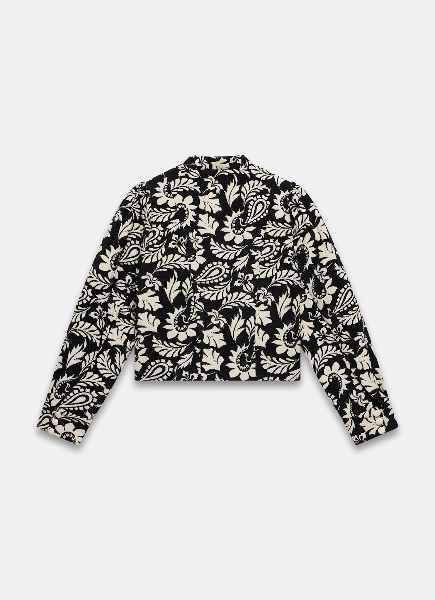 13171-black-jacquard-floral-cropped-jacket-8.webp Black Jacquard Floral Cropped Jacket