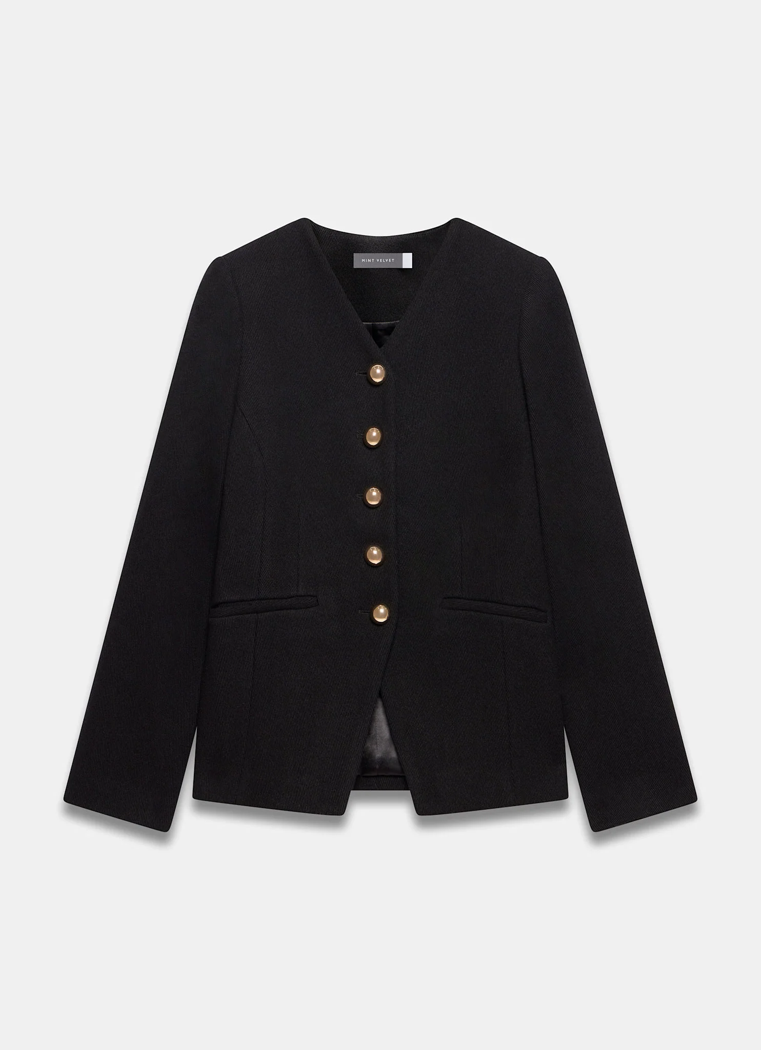 13193-black-wool-blend-sculpted-jacket-7.webp Black Wool Blend Sculpted Jacket