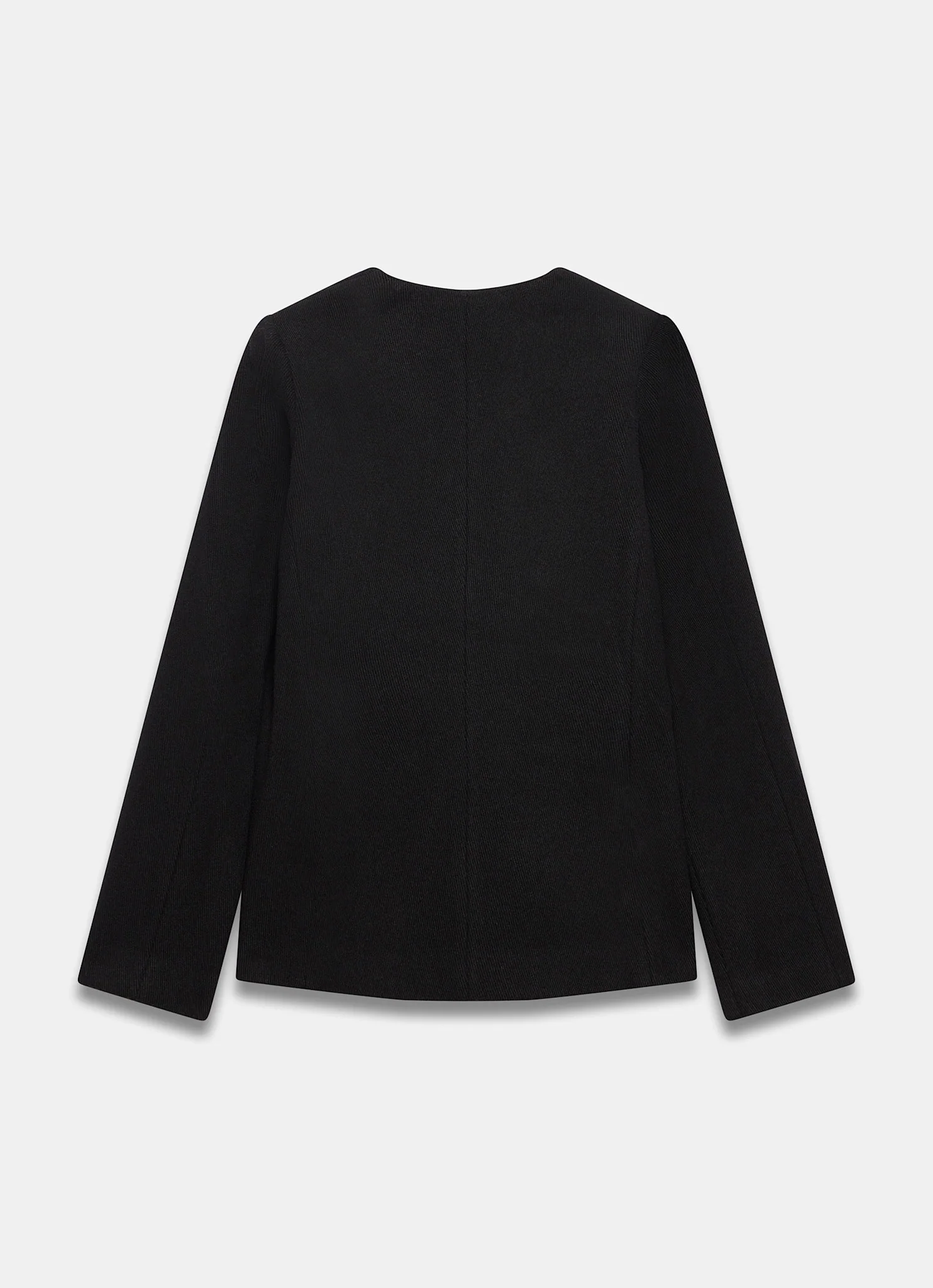 13193-black-wool-blend-sculpted-jacket-8.webp Black Wool Blend Sculpted Jacket
