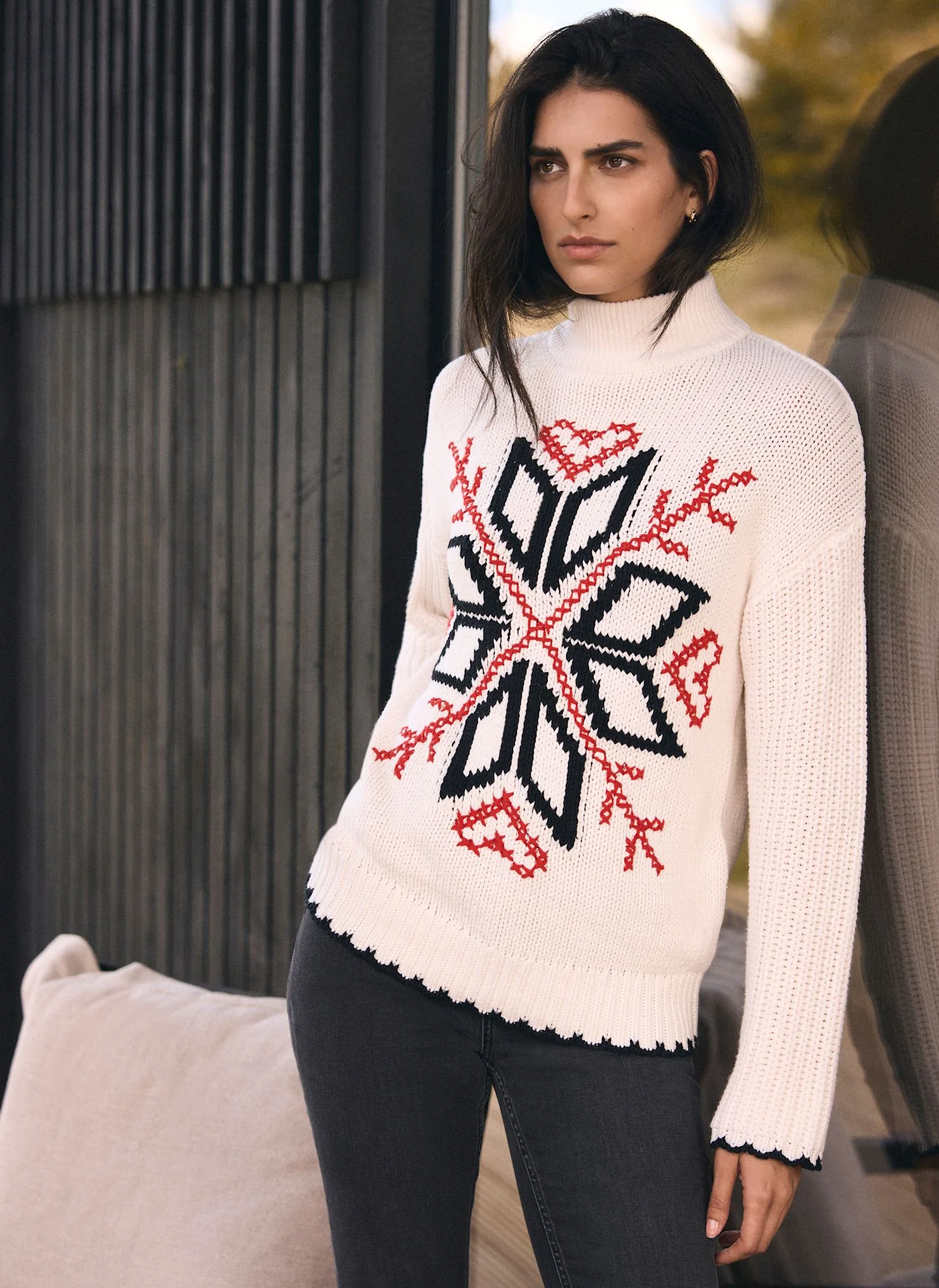 13205-white-snowflake-cotton-blend-knit-jumper-3.webp White Snowflake Cotton Blend Knit Jumper