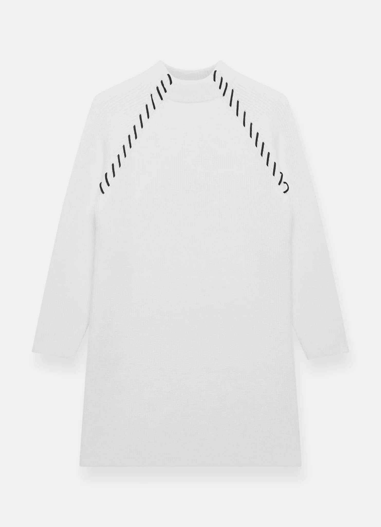 Cream Whipstitch Knitted Mini Dress