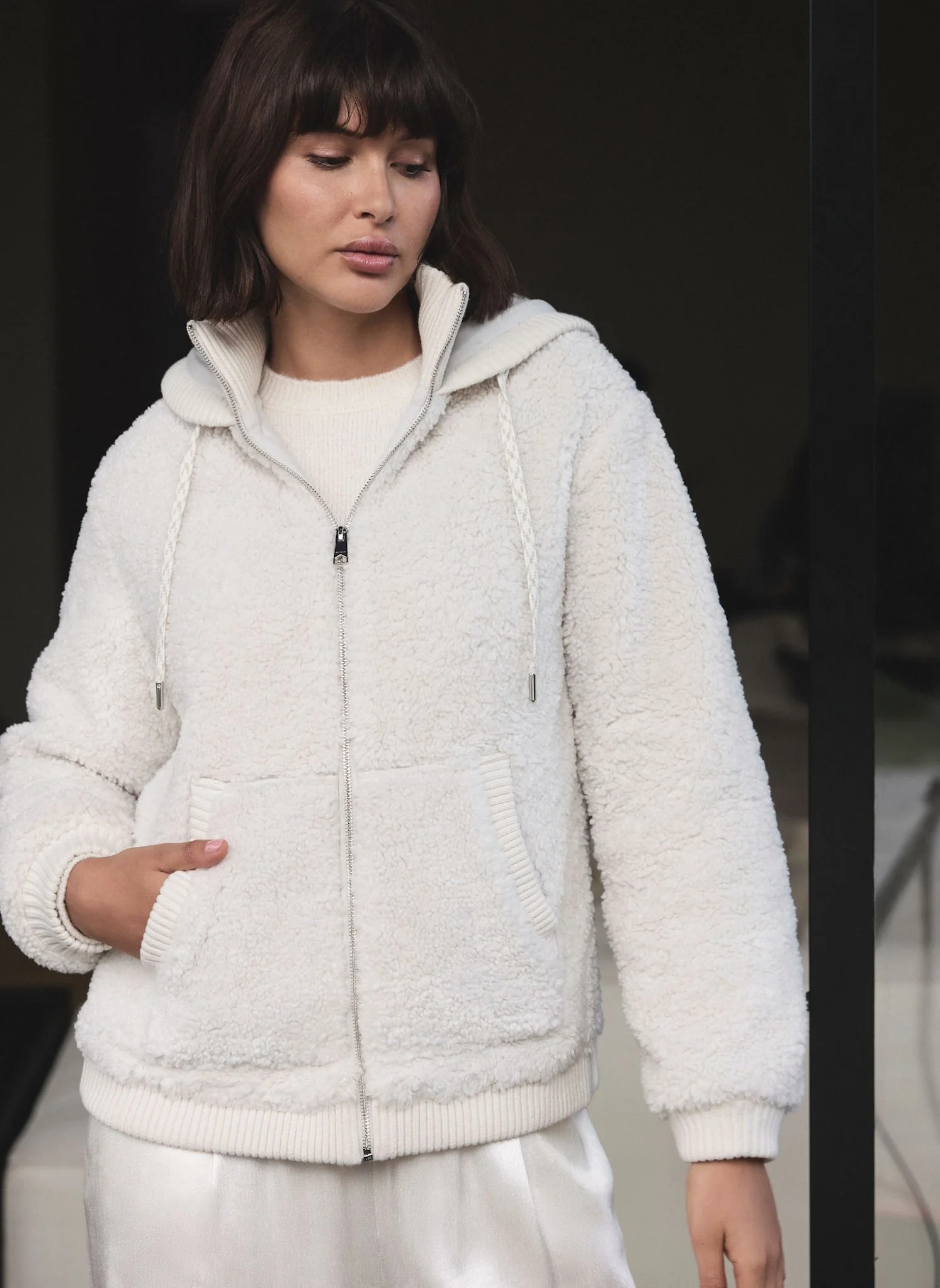 13245-cream-borg-zip-hood-jacket-5.webp Cream Borg Zip Hood Jacket