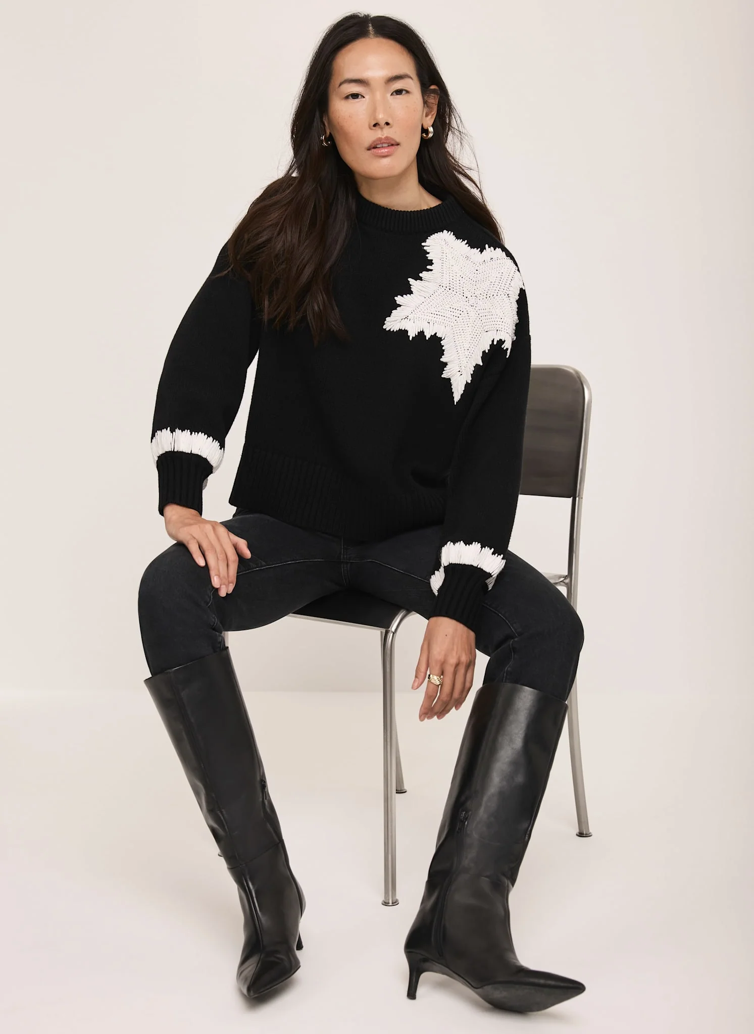 13251-black-cotton-blend-star-jumper-5.webp Black Cotton Blend Star Jumper