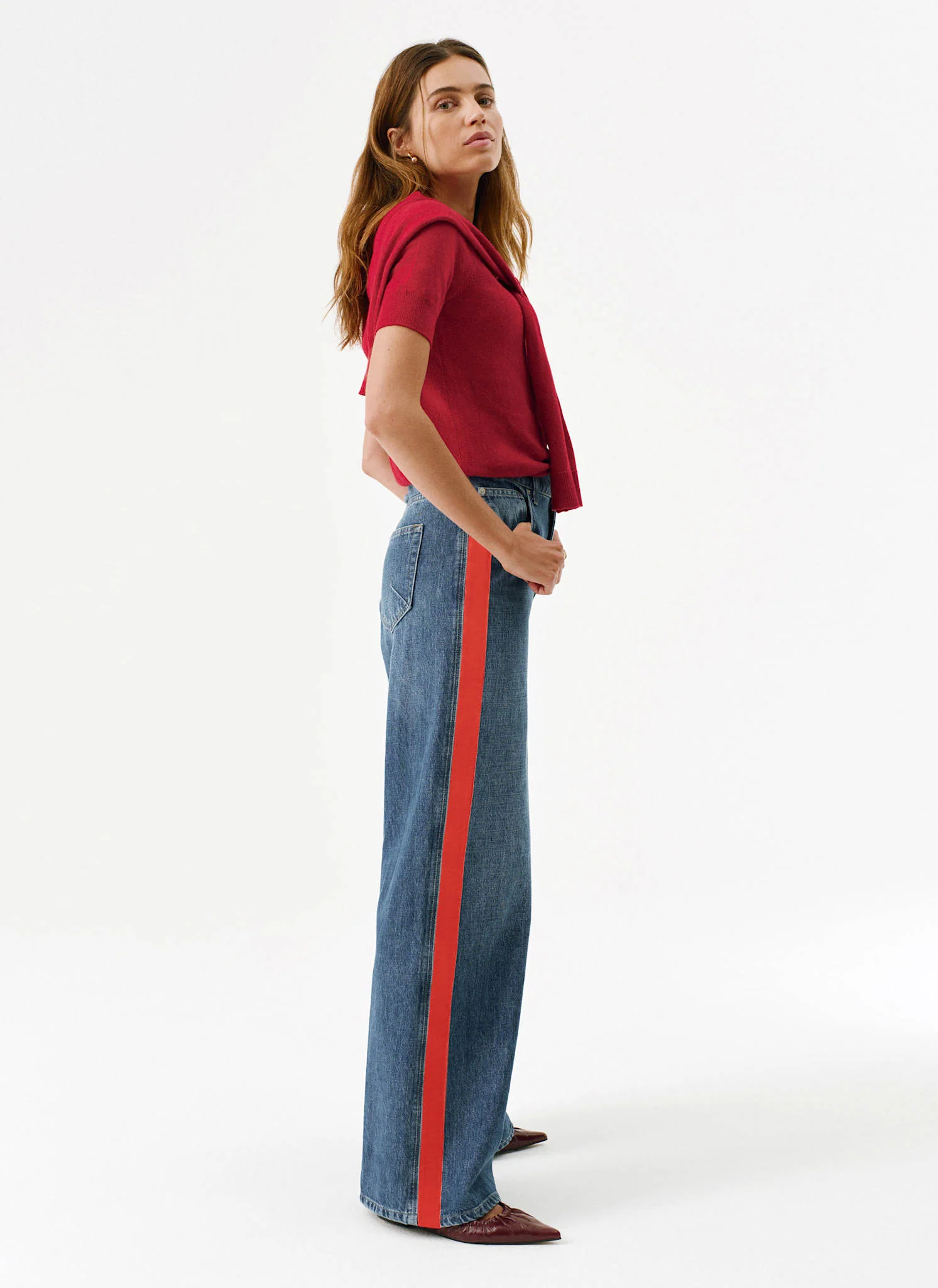 13299-indigo-side-stripe-wide-jeans-1.webp Indigo Side Stripe Wide Jeans