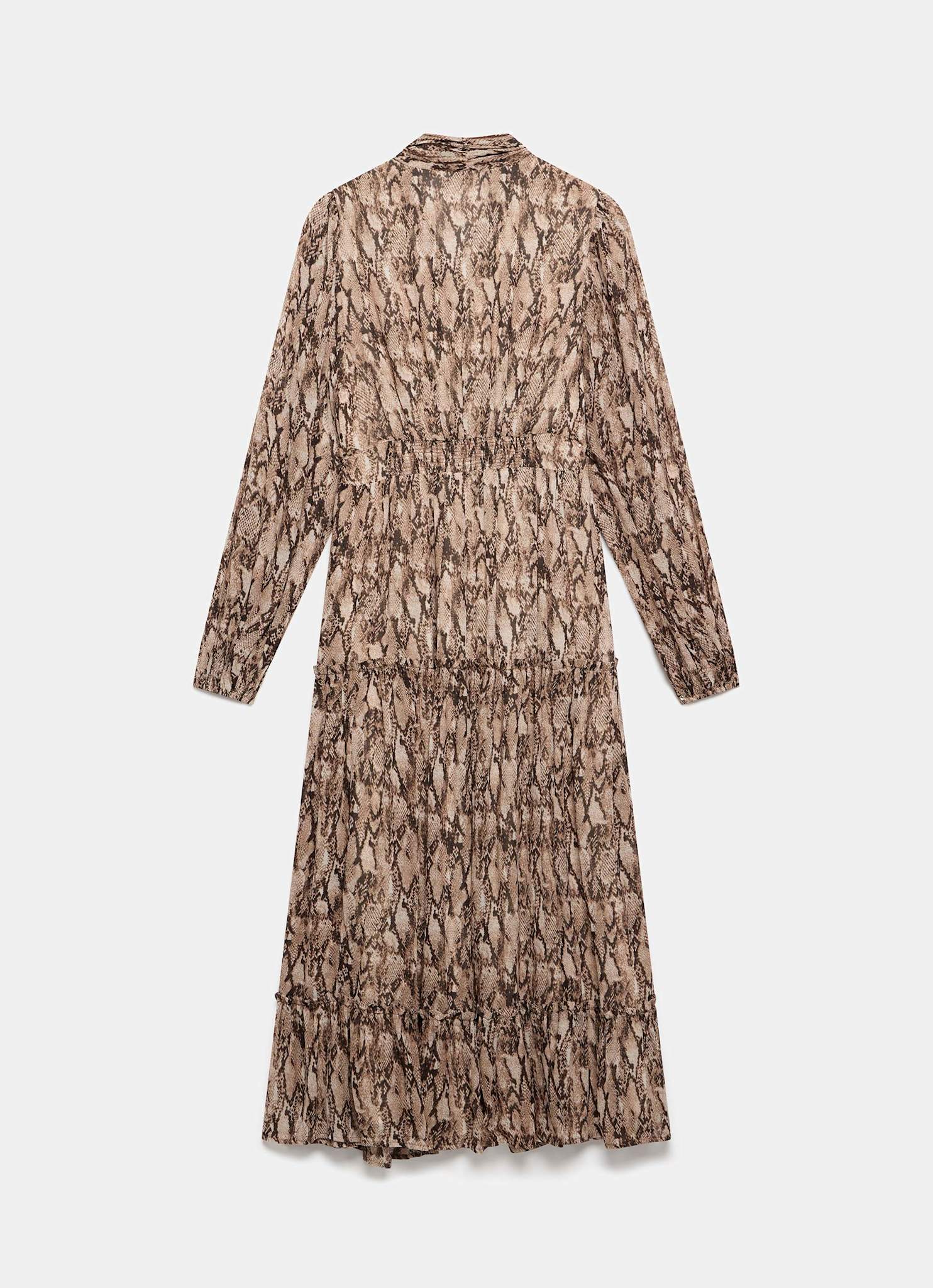 13329-brown-snake-print-midi-dress-7.jpg Brown Snake Print Midi Dress