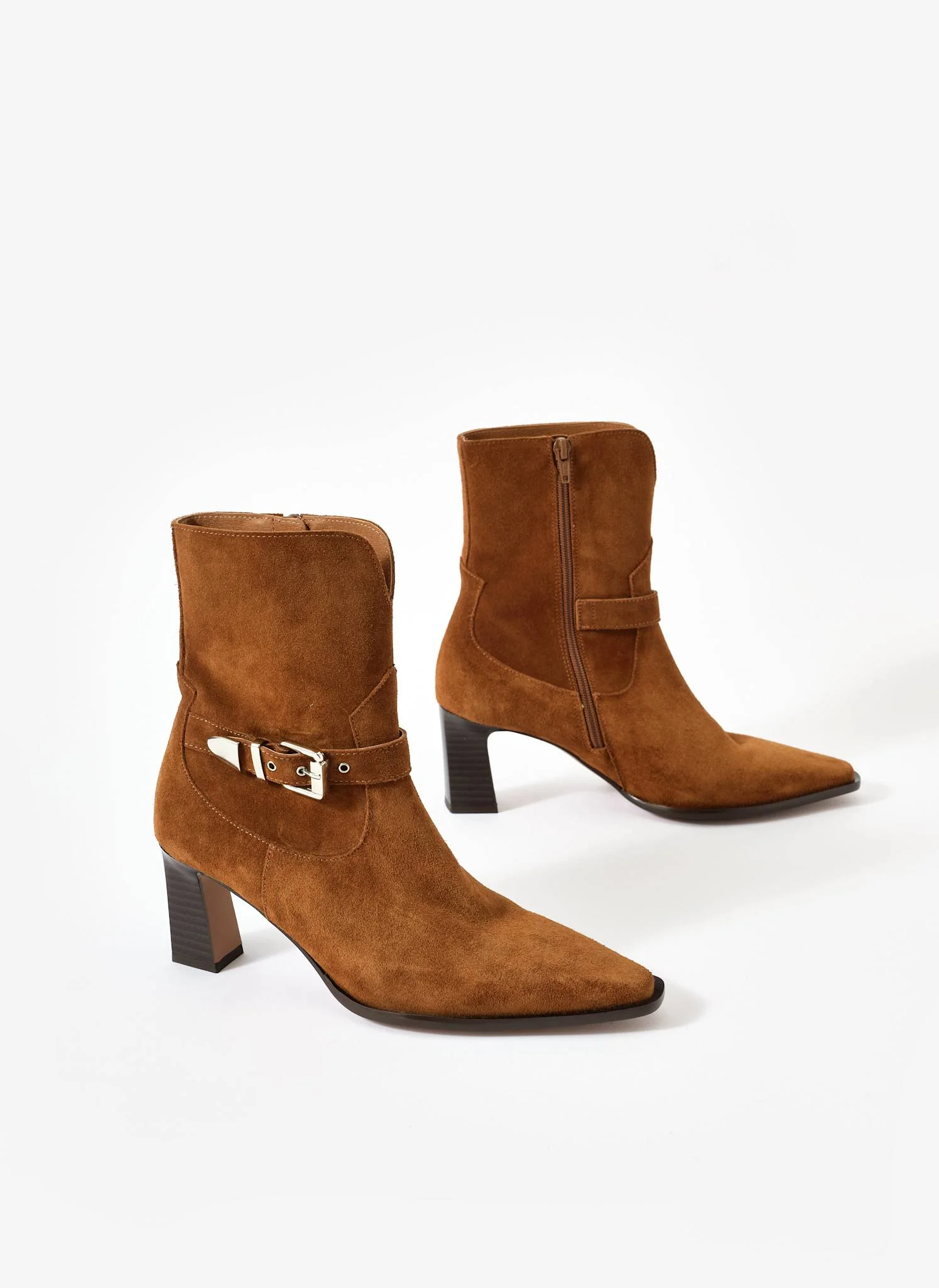 13349-blair-tan-suede-buckled-ankle-boots-4.webp Blair Tan Suede Buckled Ankle Boots