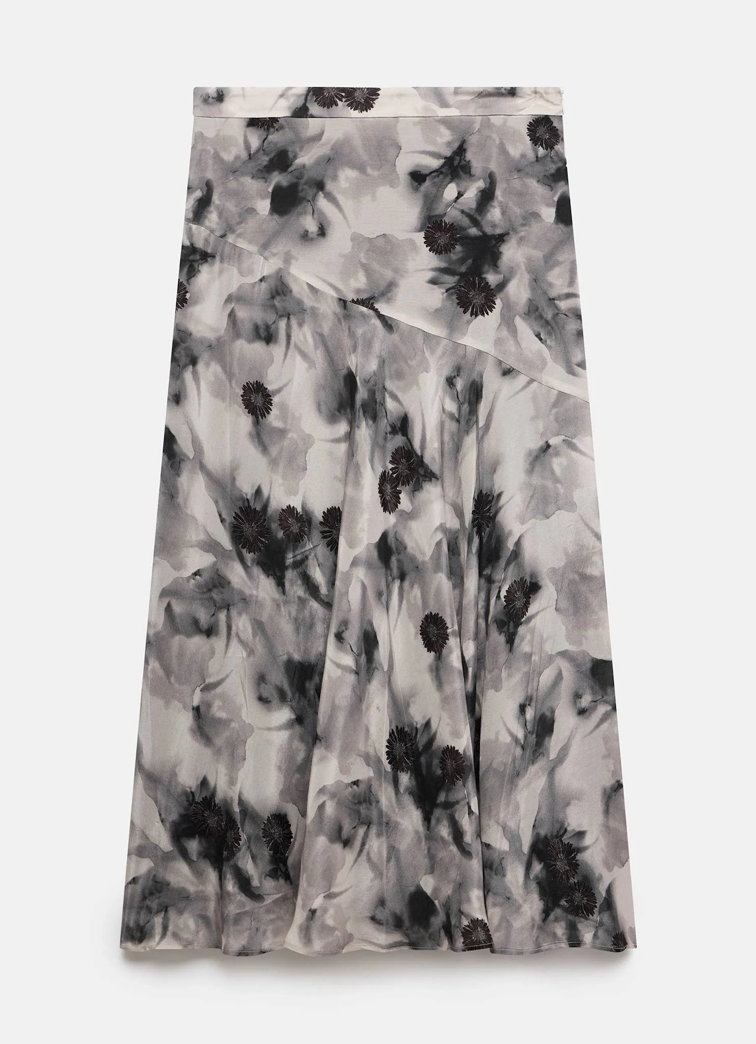 13395-grey-floral-print-midi-skirt-6.webp Grey Floral Print Midi Skirt