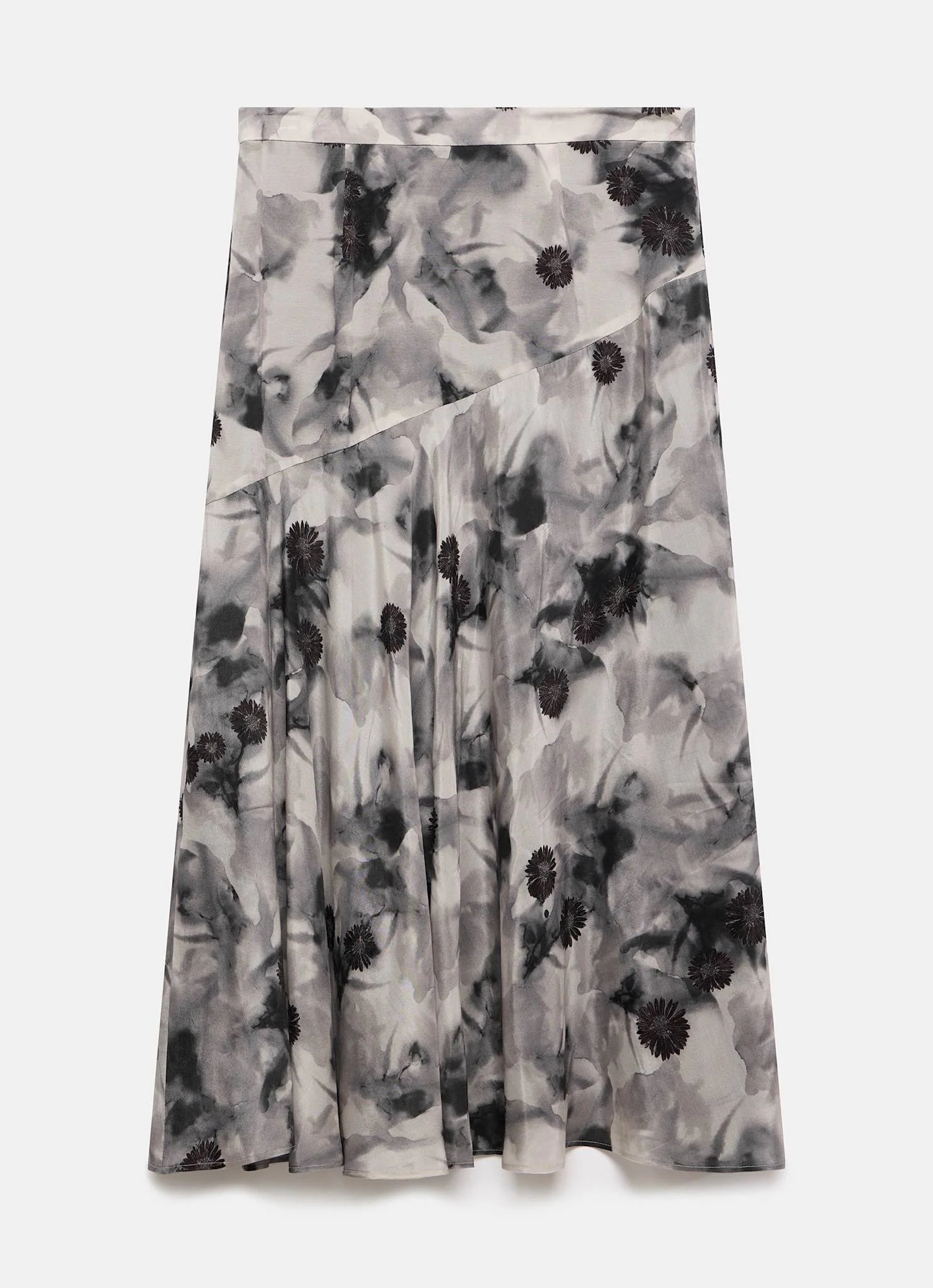 13395-grey-floral-print-midi-skirt-7.webp Grey Floral Print Midi Skirt