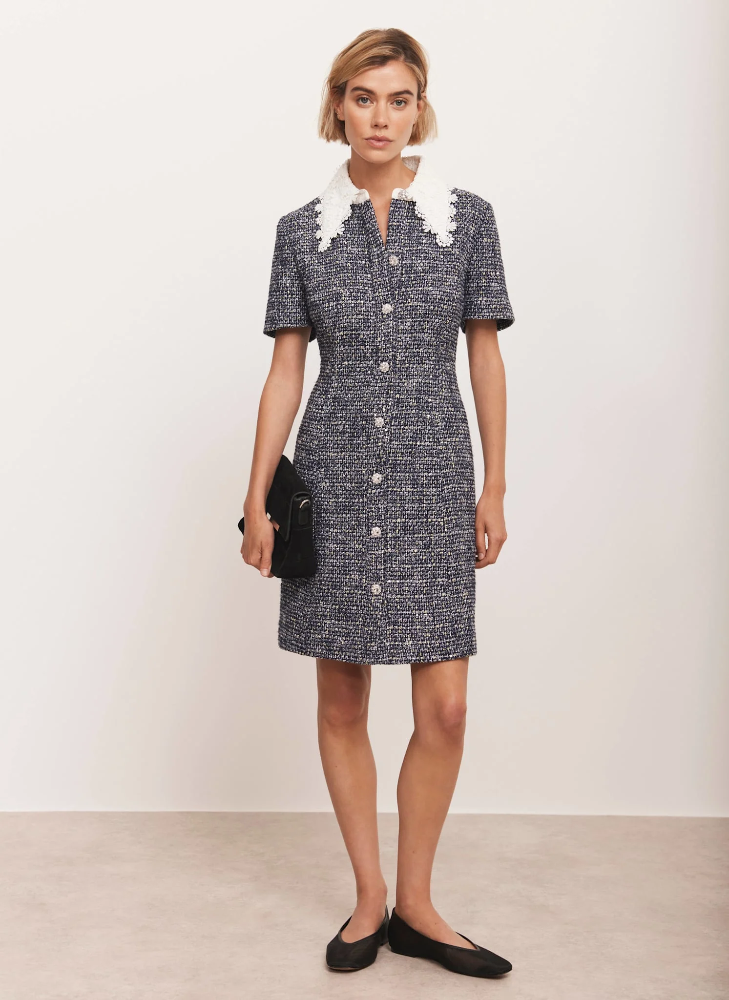 13403-navy-statement-collar-boucle-mini-dress-3.webp Navy Statement Collar Boucle Mini Dress