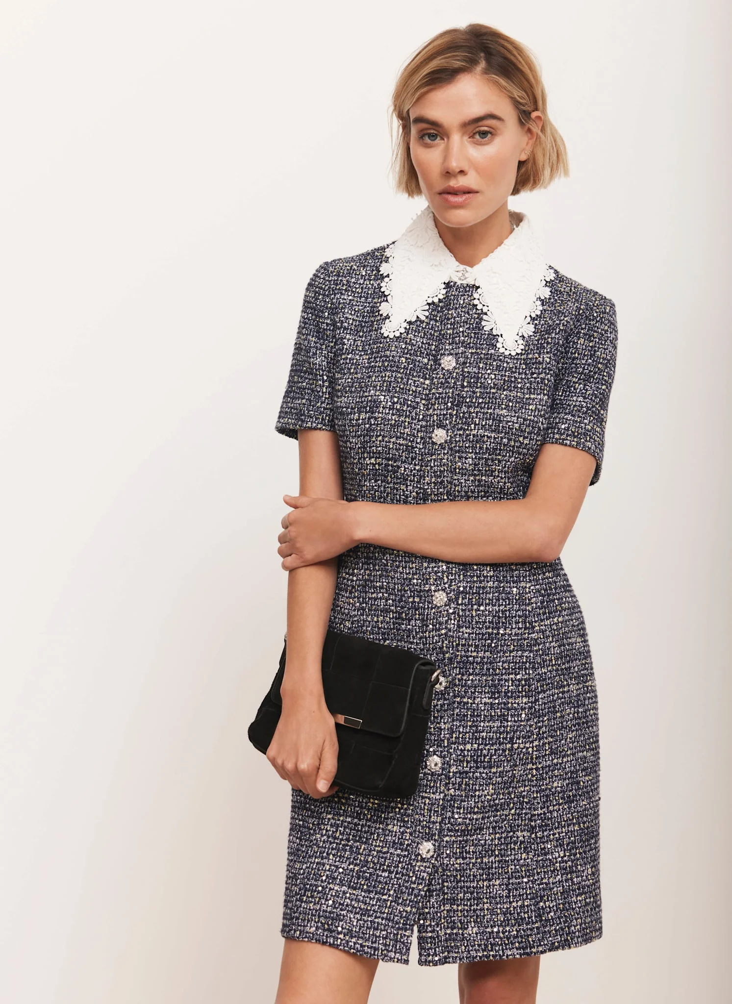 13403-navy-statement-collar-boucle-mini-dress-5.webp Navy Statement Collar Boucle Mini Dress