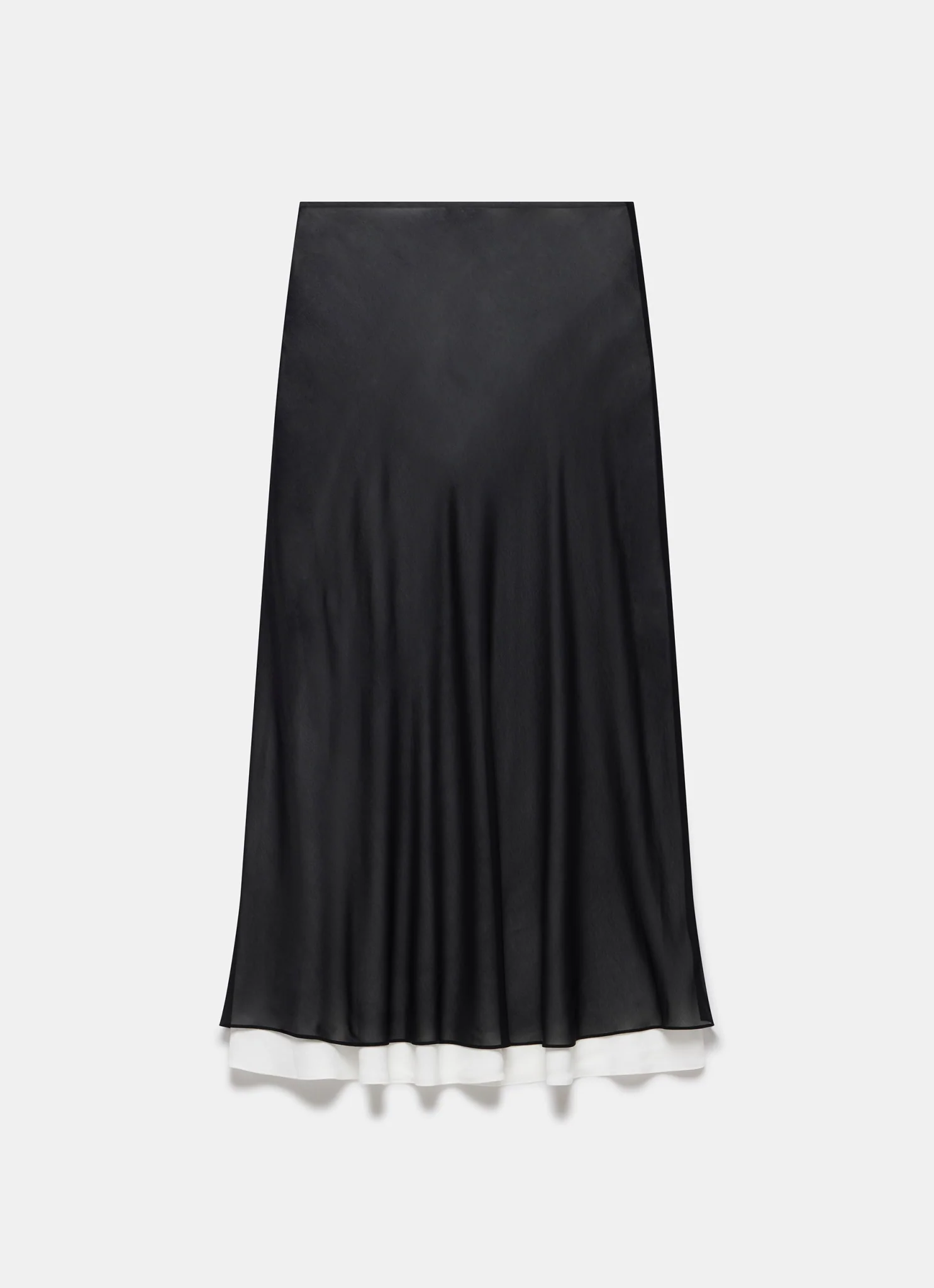 Black Layered Maxi Skirt