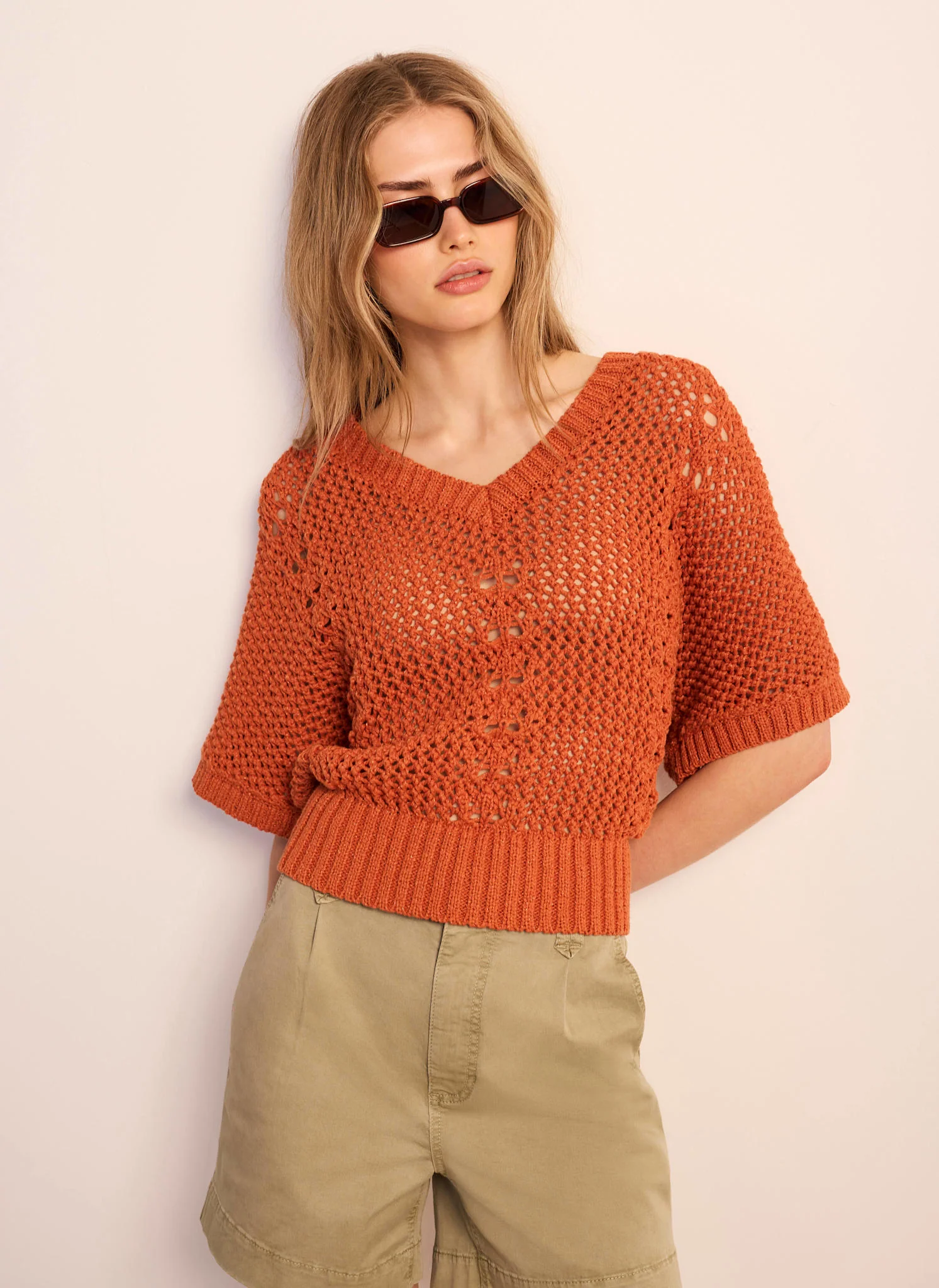 1360-orange-cotton-blend-knit-top-1.webp Orange Cotton Blend Knit Top