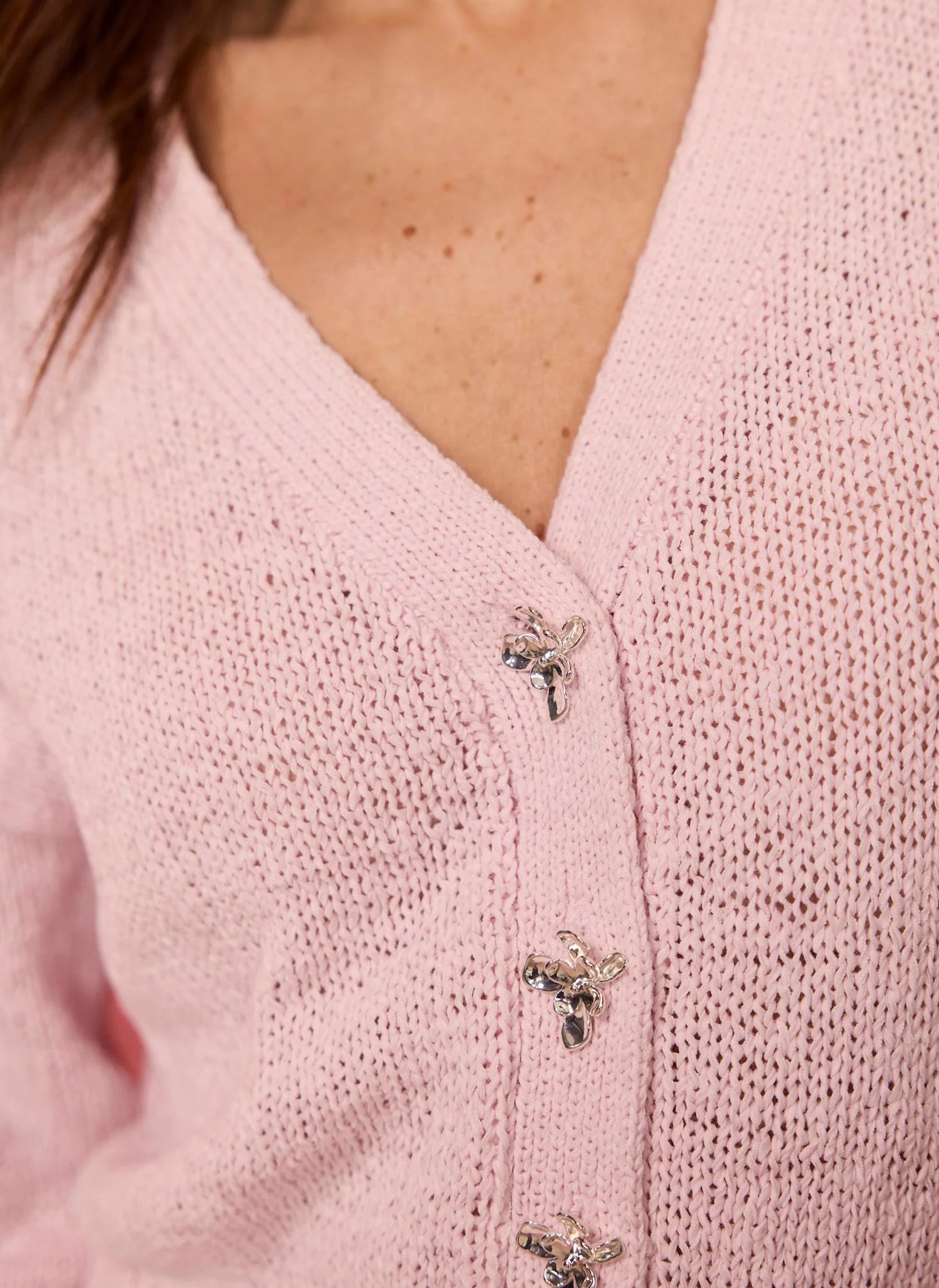 1366-pink-cotton-blend-cardigan-4.webp Pink Cotton Blend Cardigan