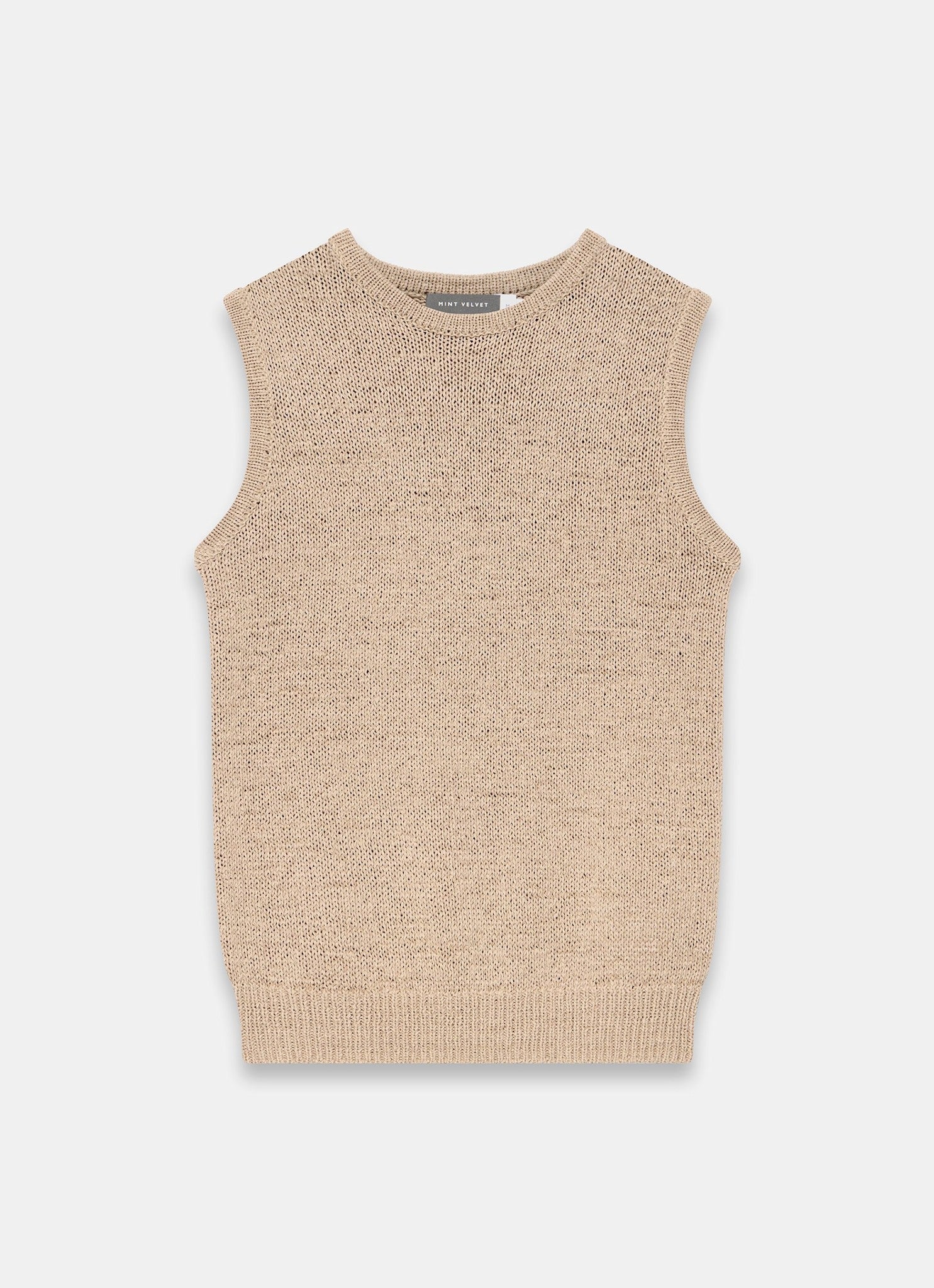1378-brown-cotton-blend-knit-top-7.jpg Brown Cotton Blend Knit Top