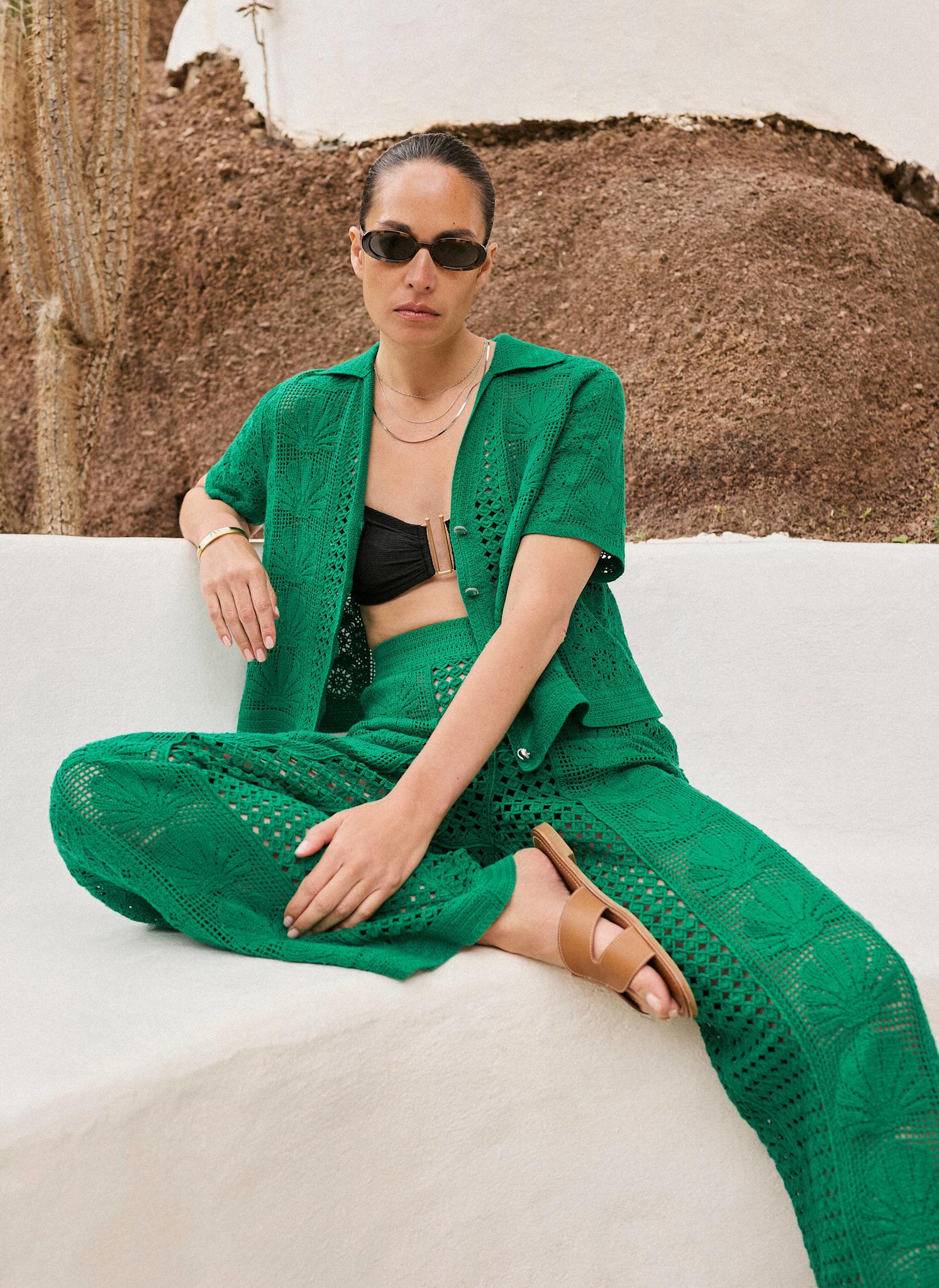 1398-green-crochet-shell-trousers-2.jpg Green Crochet Shell Trousers