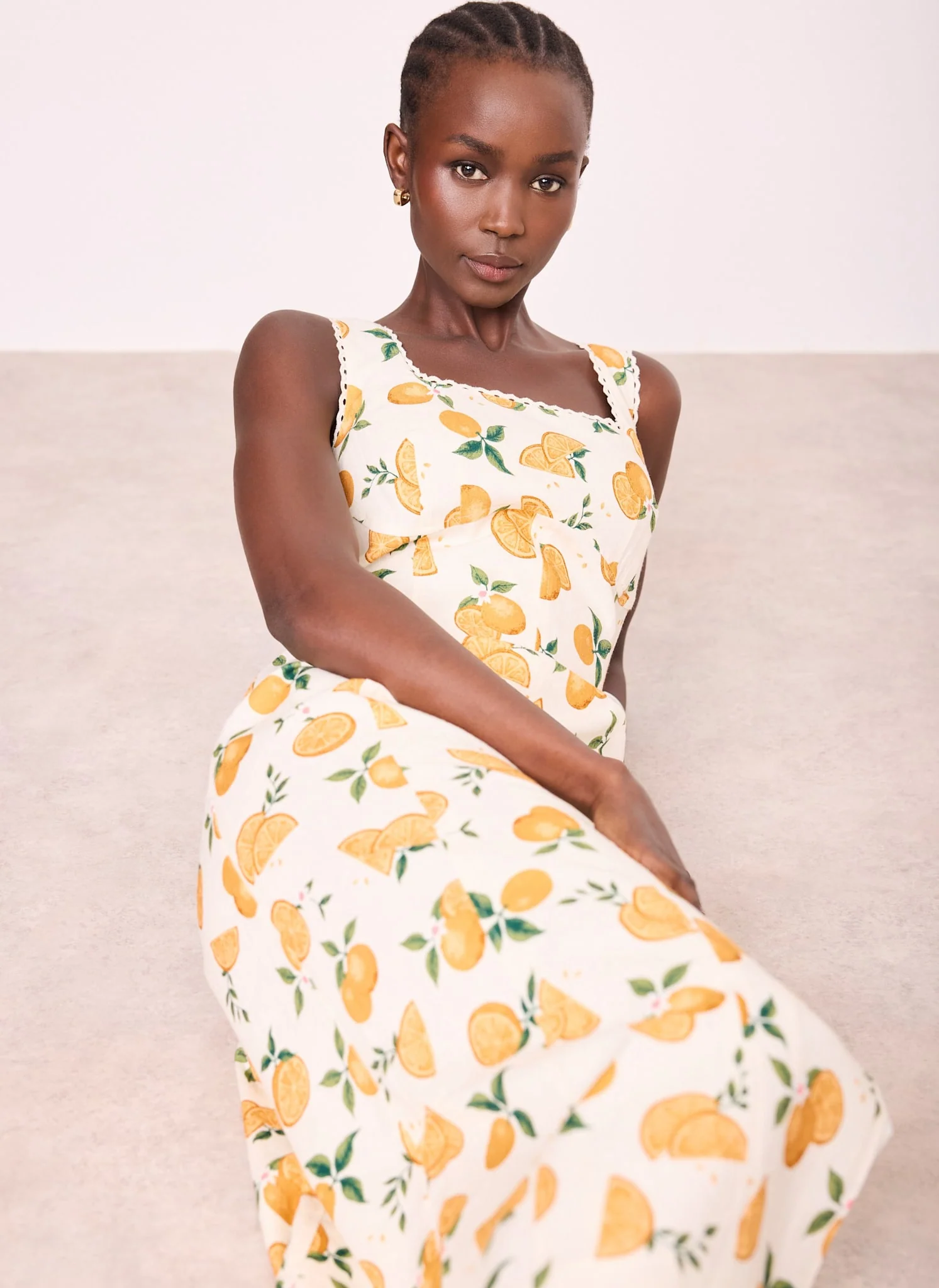 1486-orange-print-linen-blend-midi-dress-3.webp Orange Print Linen Blend Midi Dress