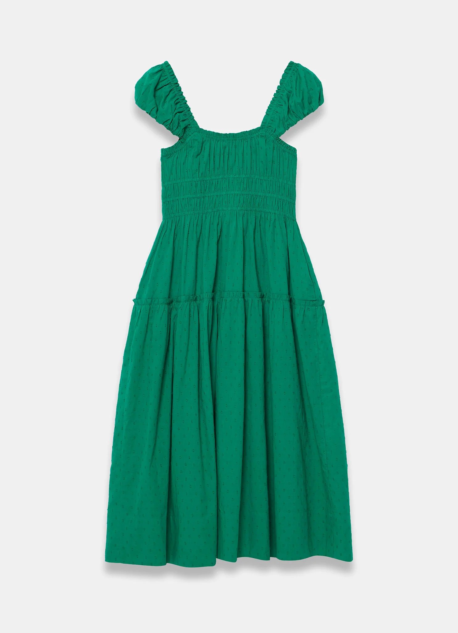 Green Cotton Midi Dress
