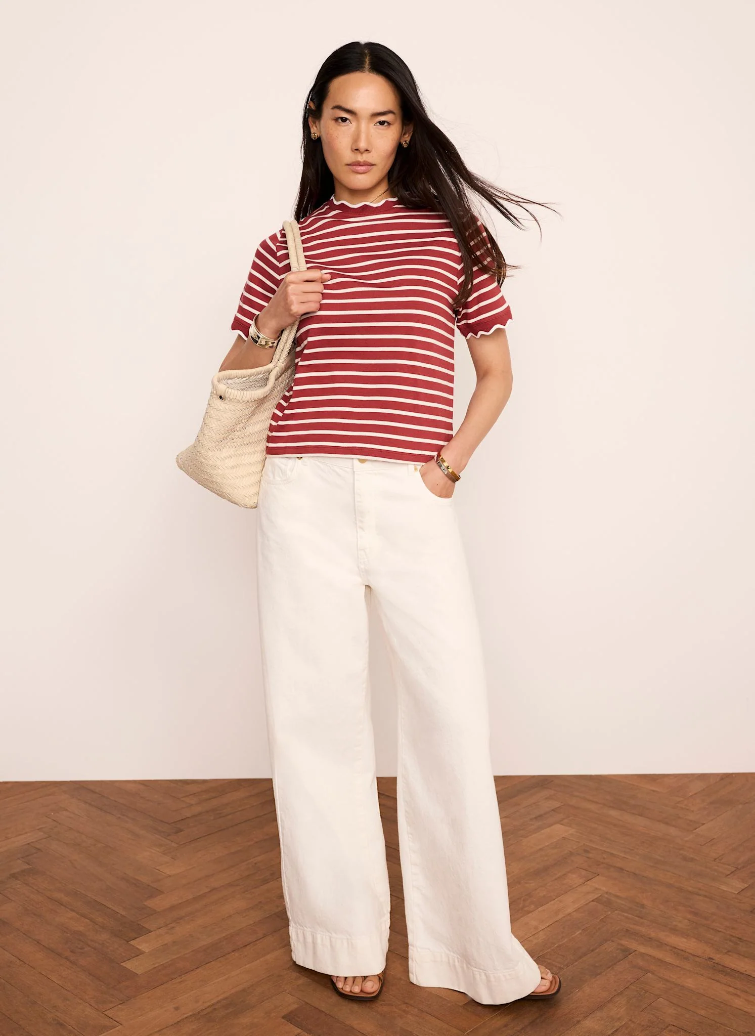 1649-xs-xs-variation-4.webp Brown Cotton Striped Scallop T-Shirt