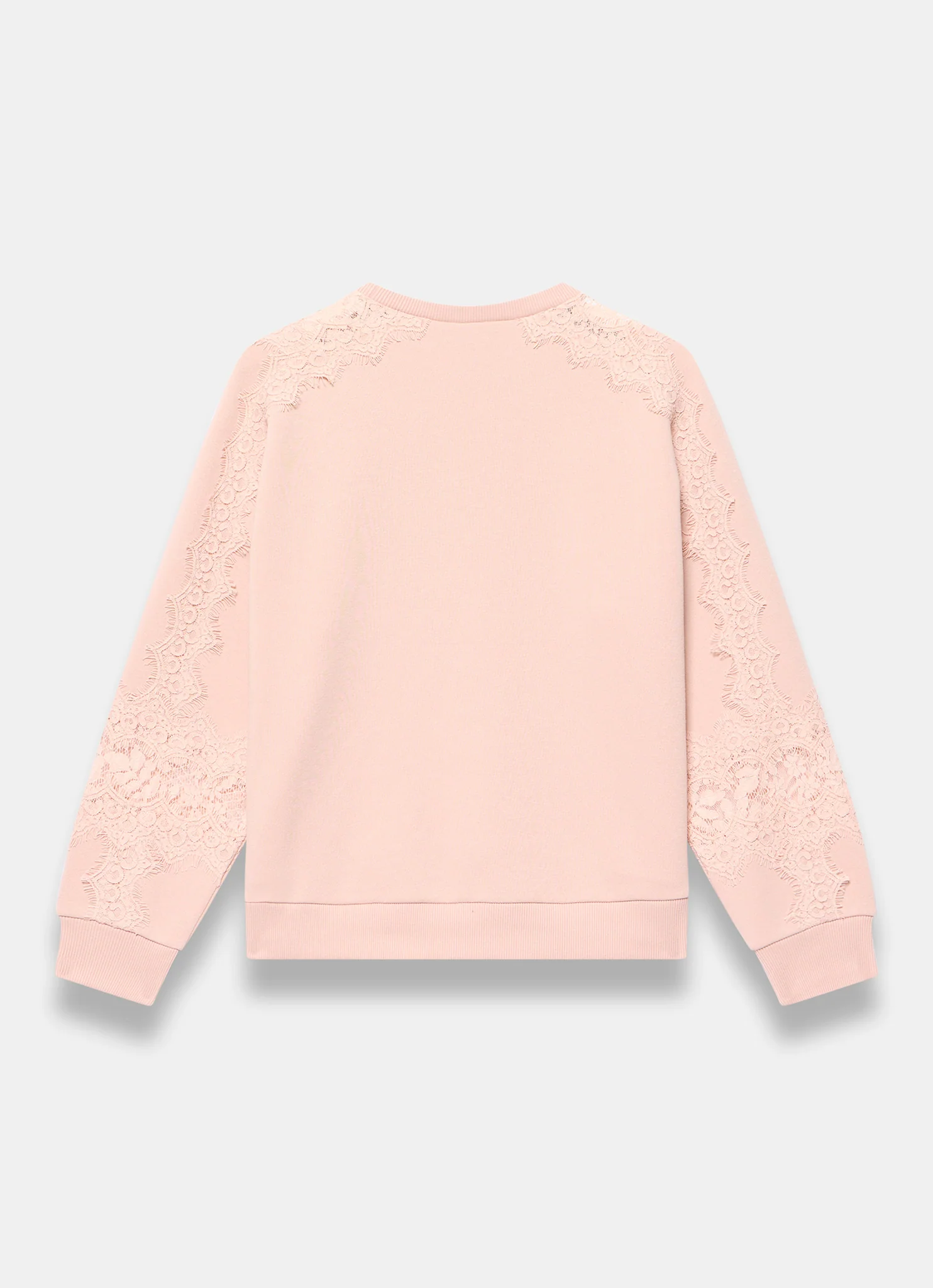Pink Lace Detail Sweatshirt