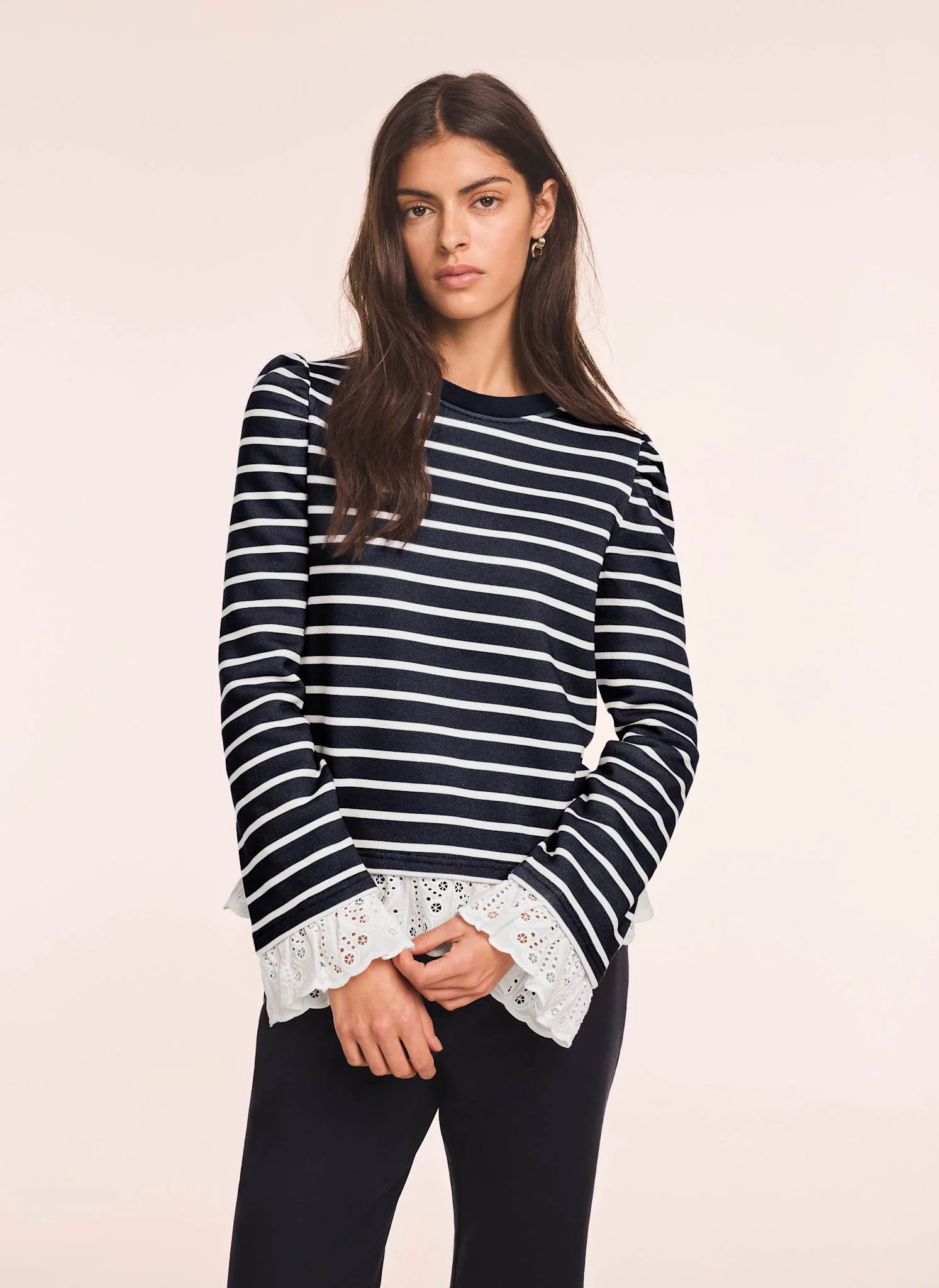 1750-navy-stripe-broderie-trim-sweatshirt-2.webp Navy Stripe Broderie Trim Sweatshirt