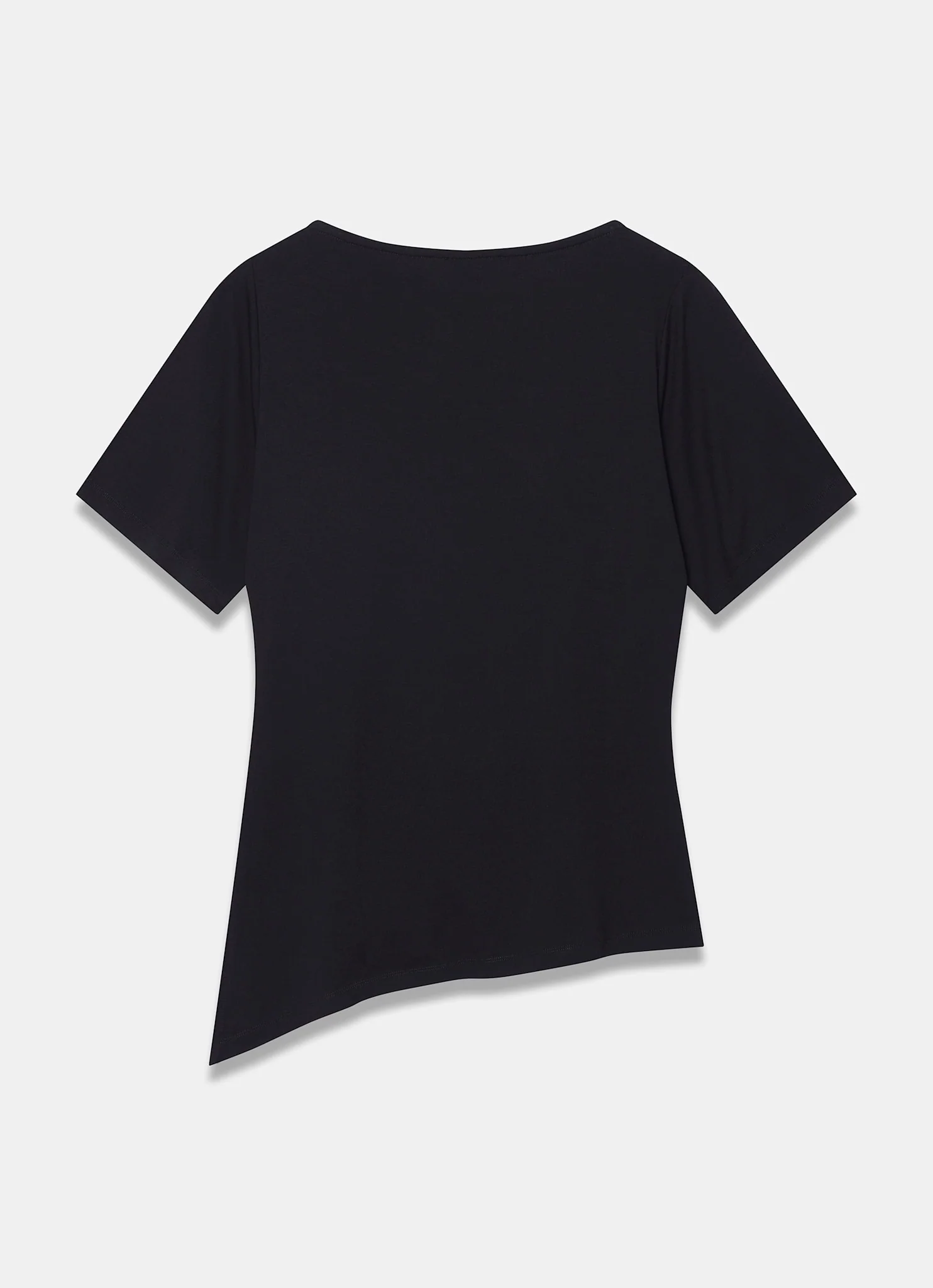 Black Gathered Detail Top