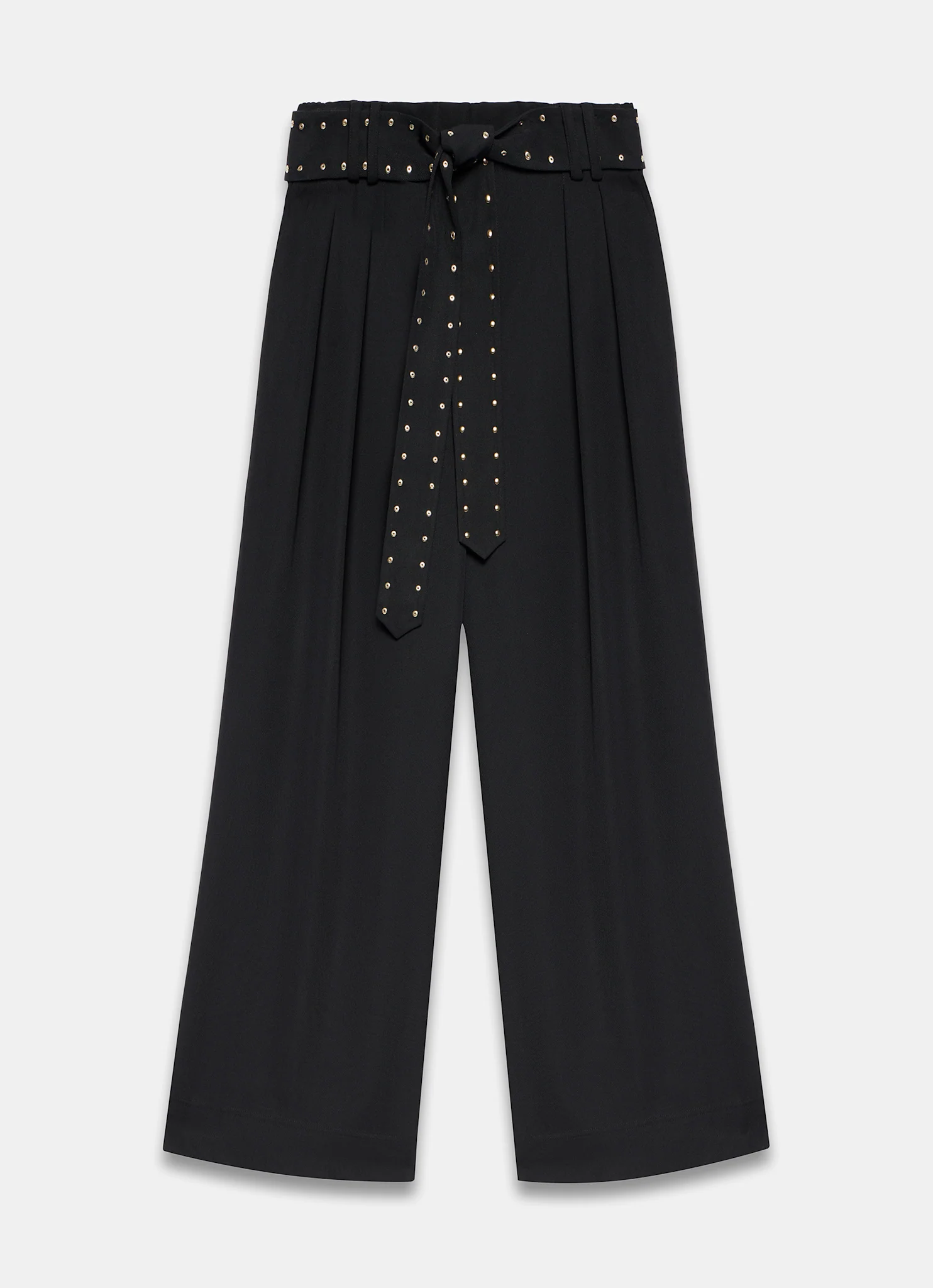 Black Belted Wide Trousers