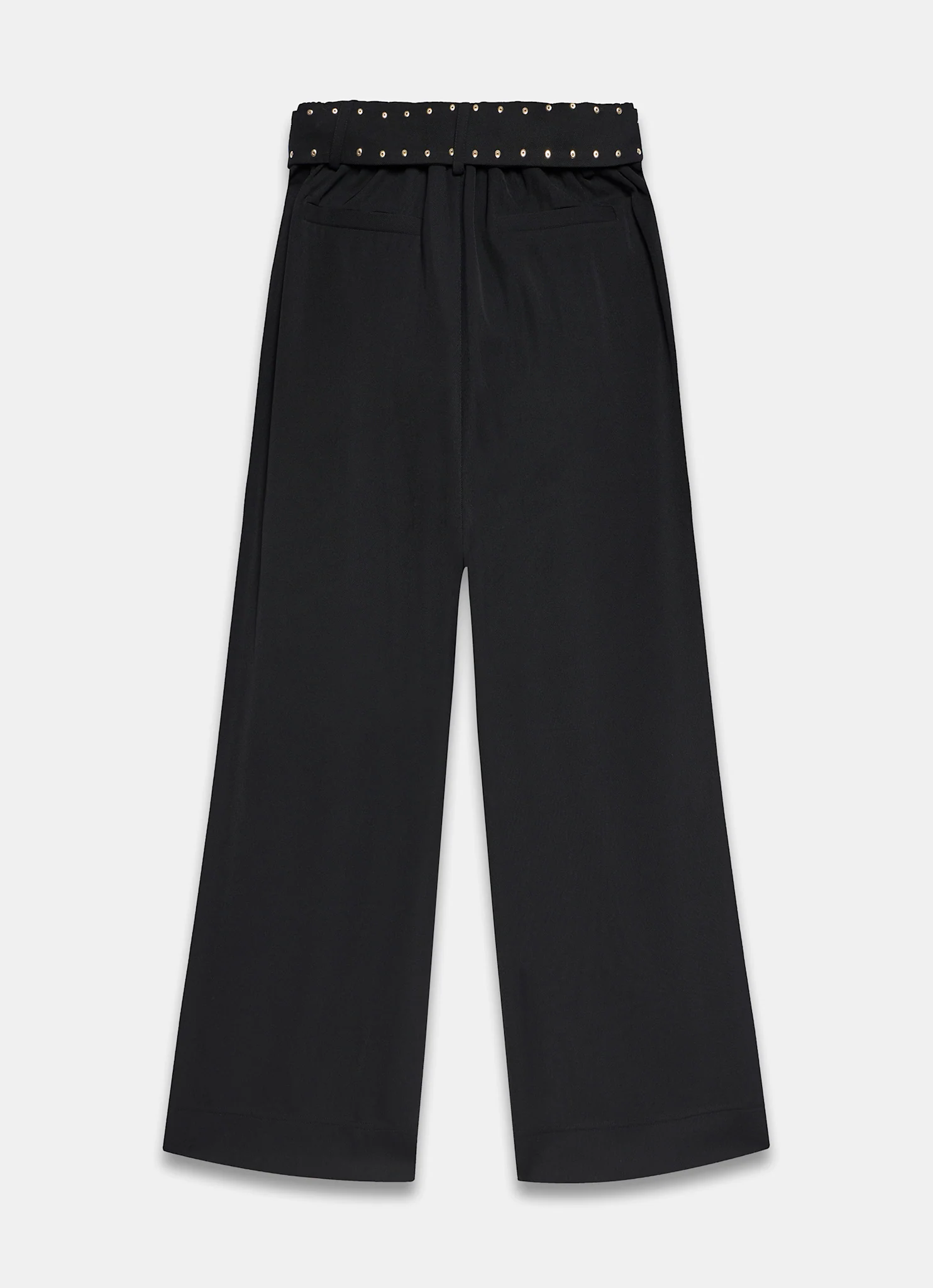 Black Belted Wide Trousers