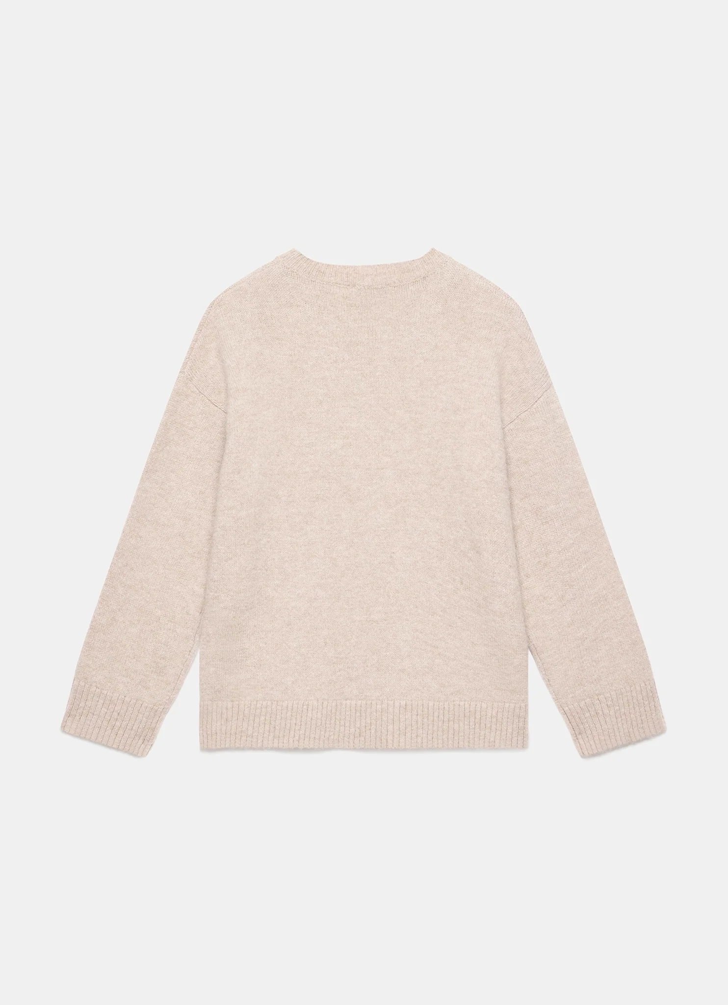 1938-neutral-wool-blend-longline-knit-jumper-8.webp Neutral Wool Blend Longline Knit Jumper
