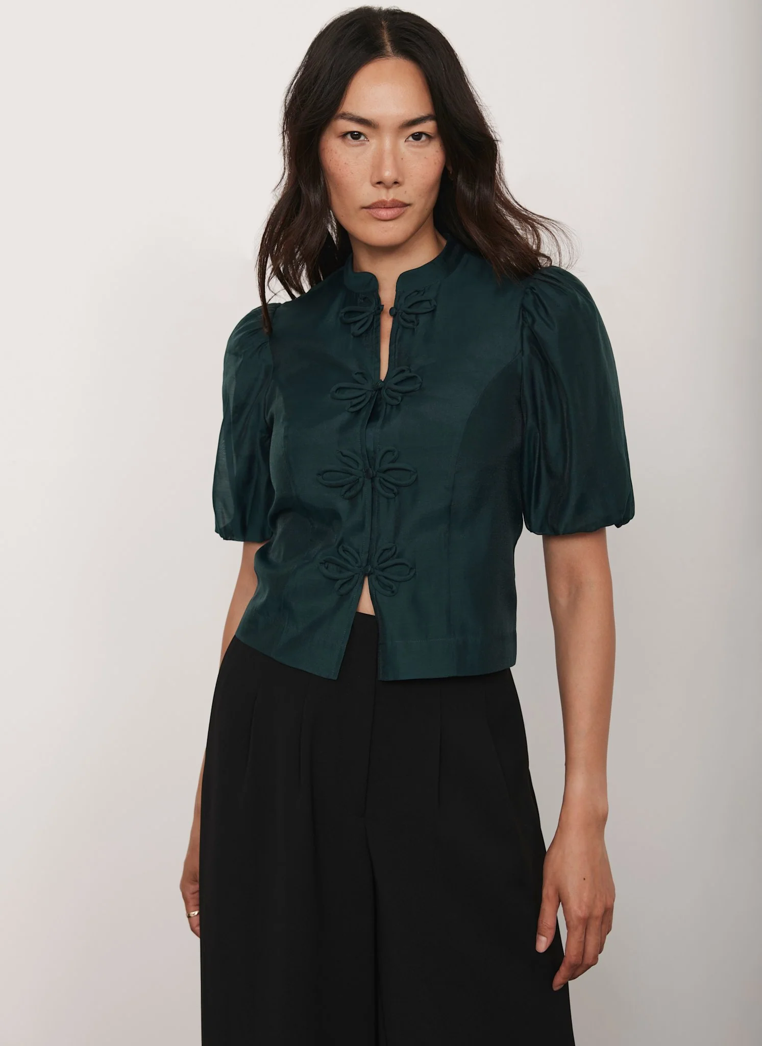 2058-green-puff-sleeve-top-2.webp Green Puff Sleeve Top
